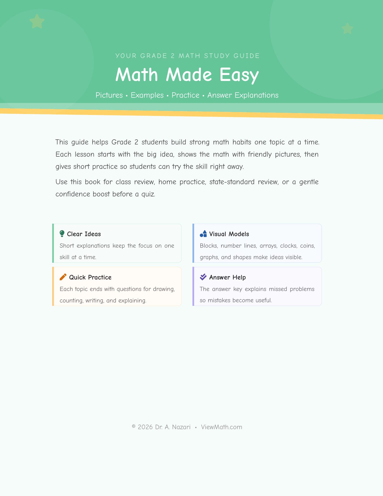 ViewMath book welcome and introduction page