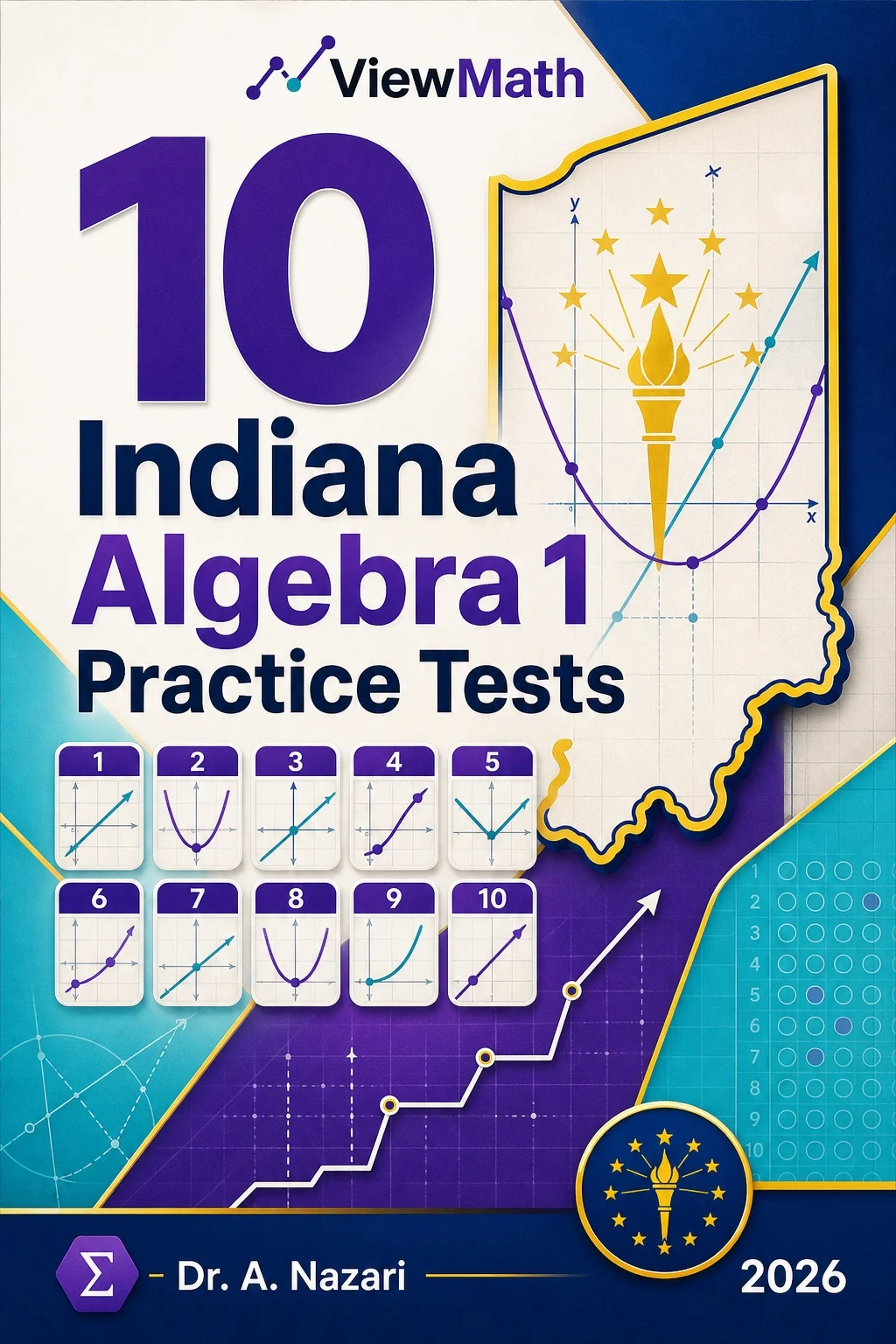 10 Indiana ILEARN Algebra 1 Math Practice Tests