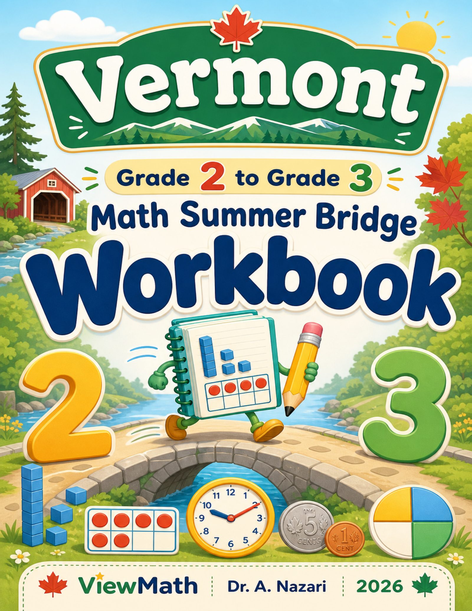 Vermont Grade 2 to Grade 3 Math Summer Bridge Workbook