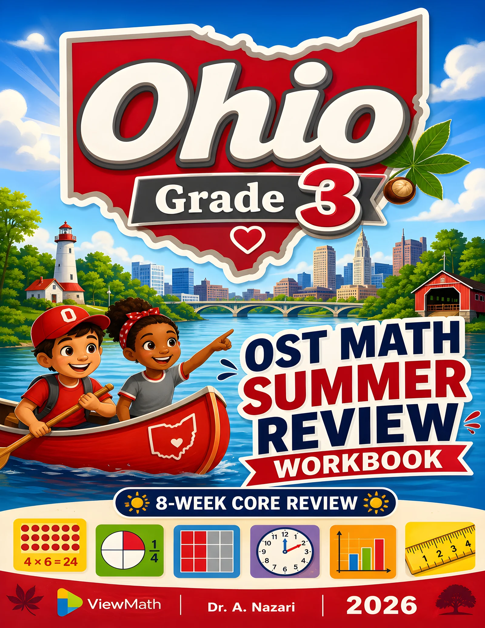 Ohio OST Grade 3 Math Summer Review Workbook