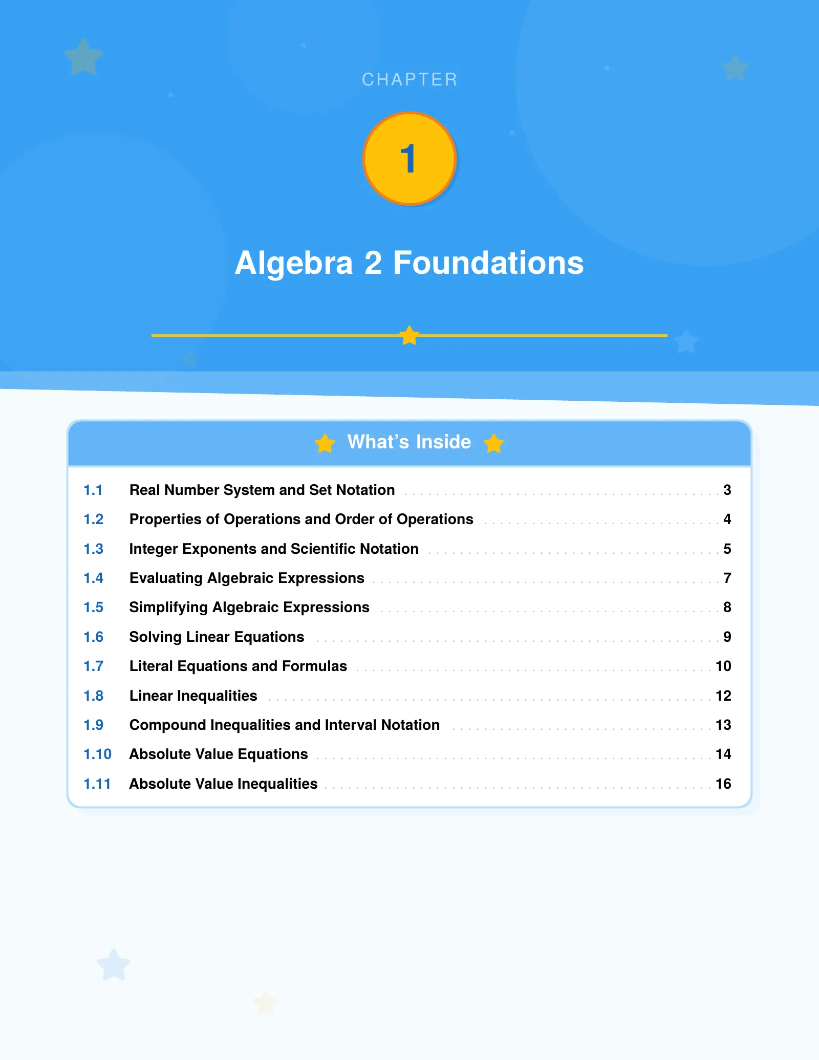 Representative ViewMath book learning or practice page