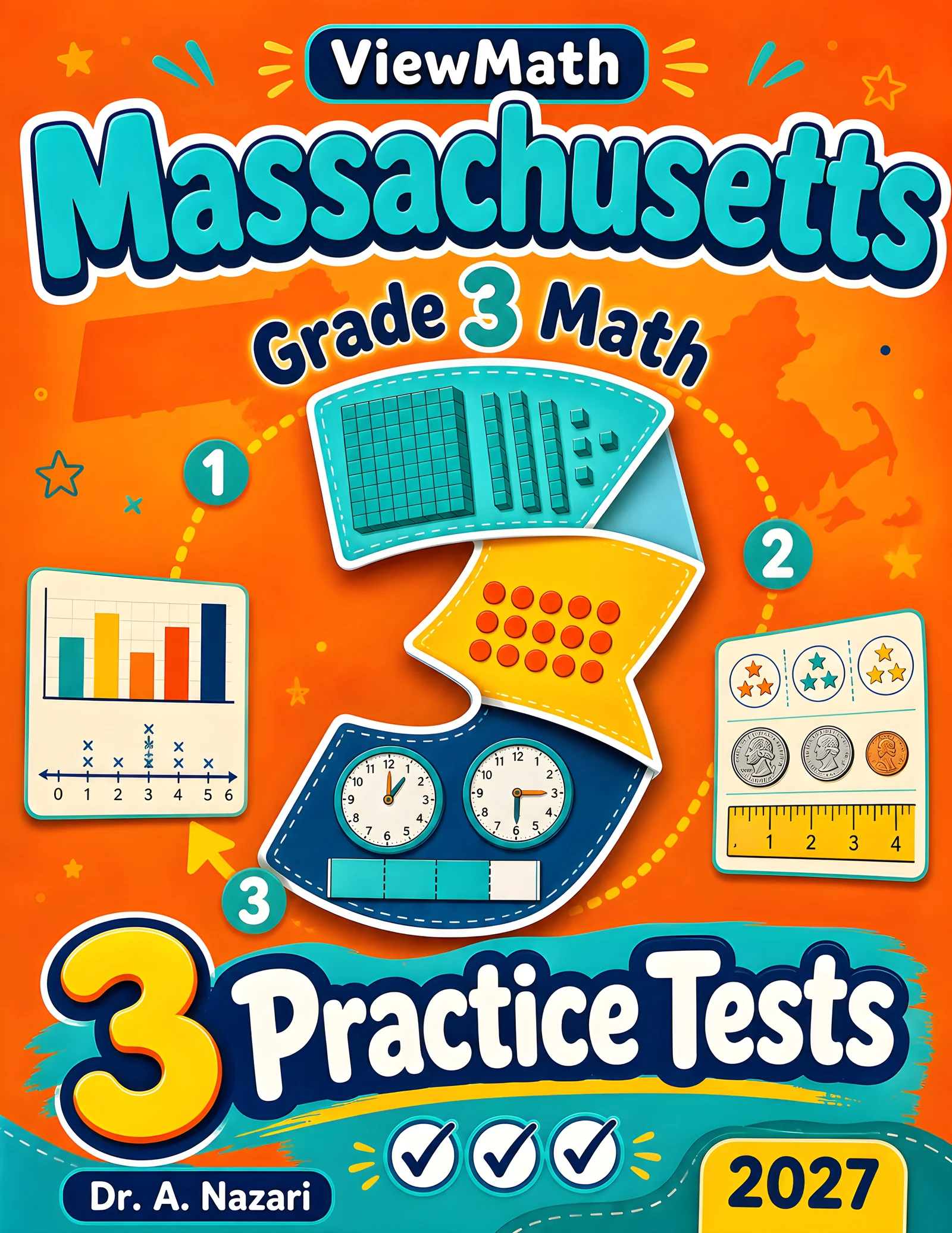 Massachusetts MCAS Grade 4 Math Practice Tests Bundle: 25 Full-Length Tests