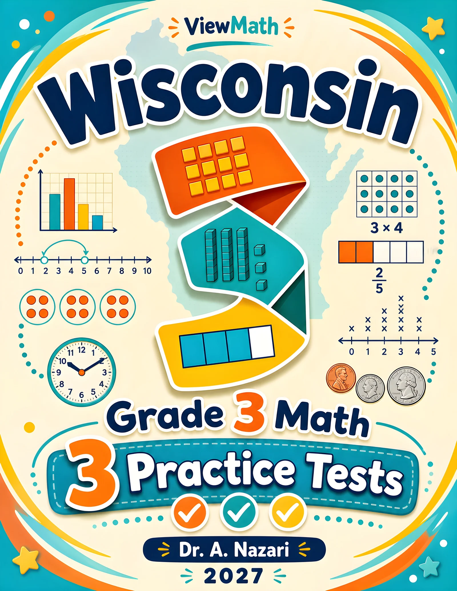 Wisconsin Forward Exam Grade 4 Math Practice Tests Bundle: 25 Full-Length Tests
