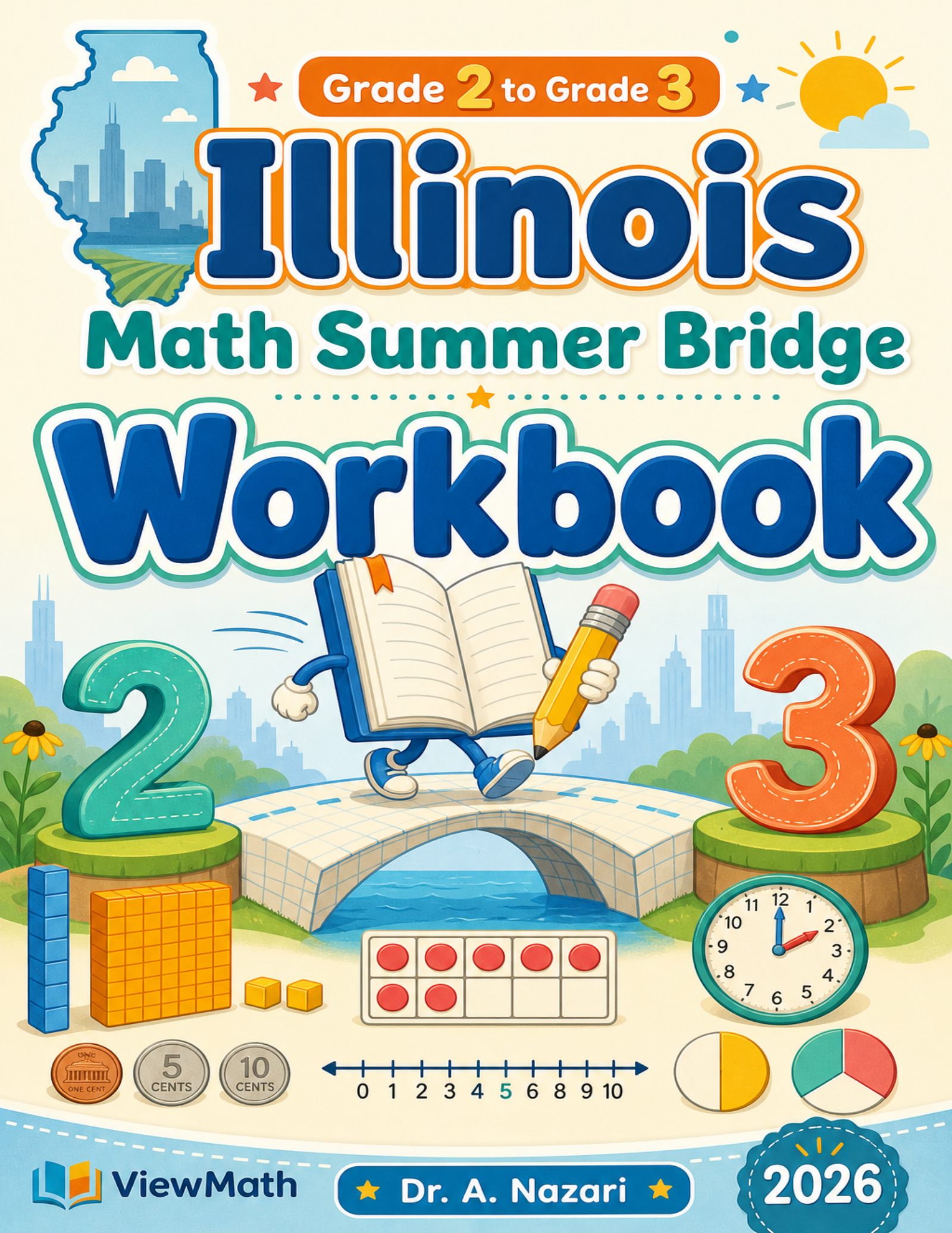 Illinois Grade 2 to Grade 3 Math Summer Bridge Workbook