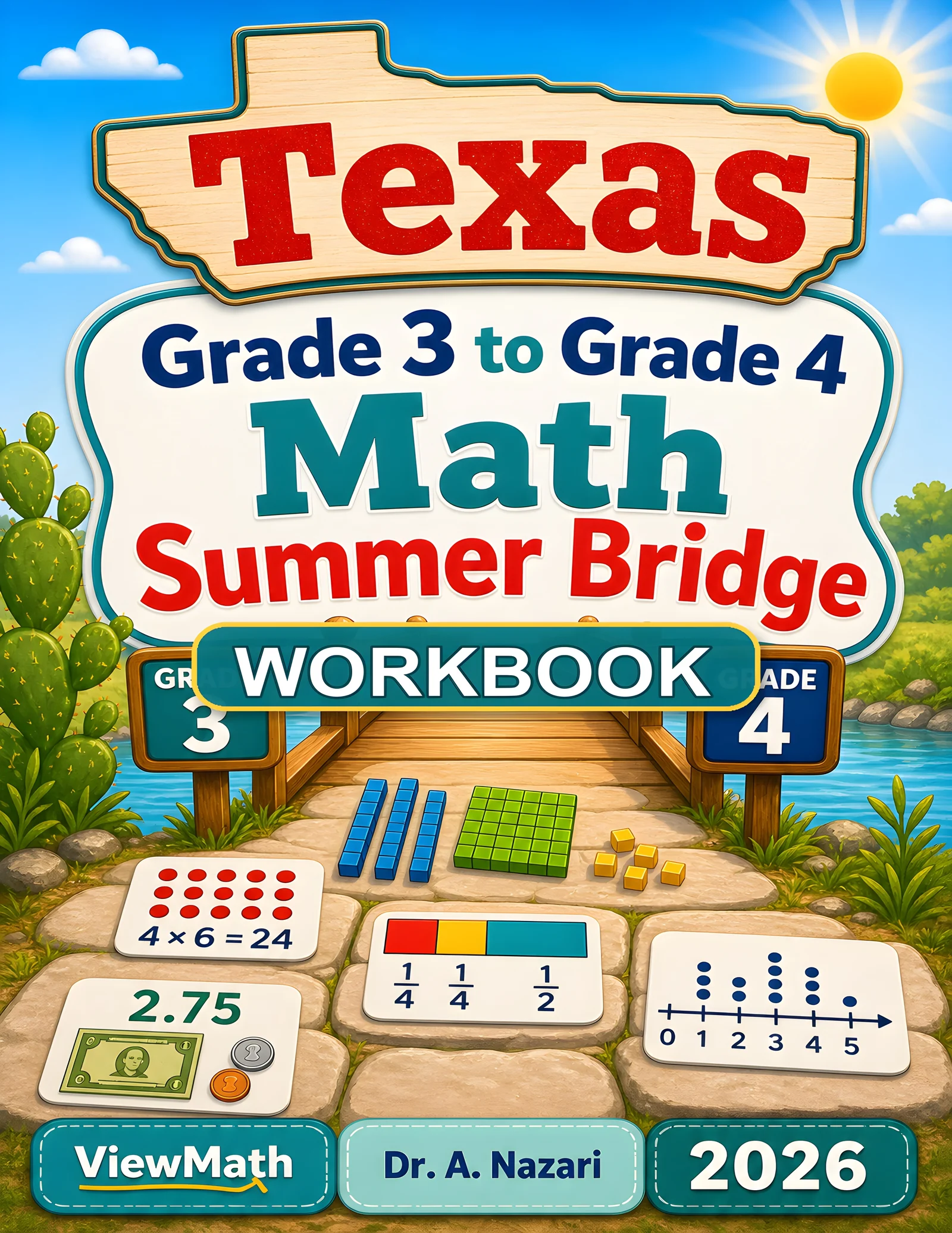 Texas STAAR Grade 3 Math Summer Bridge Workbook