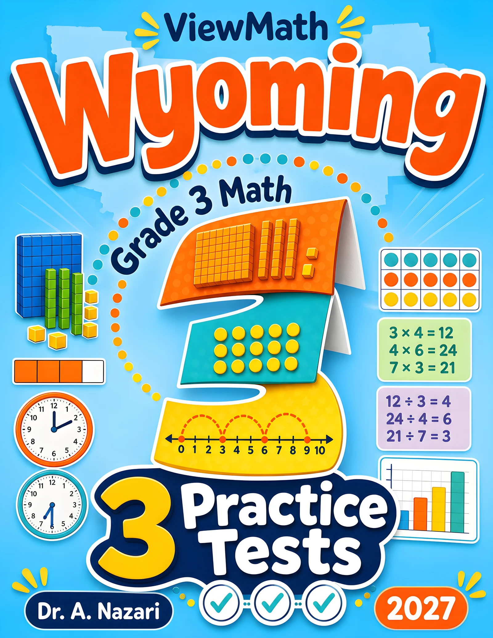 Wyoming WY-TOPP Grade 4 Math Practice Tests Bundle: 25 Unique Full-Length Tests