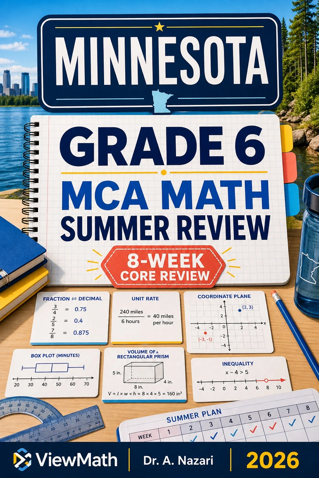 Minnesota MCA Grade 6 Math Summer Review