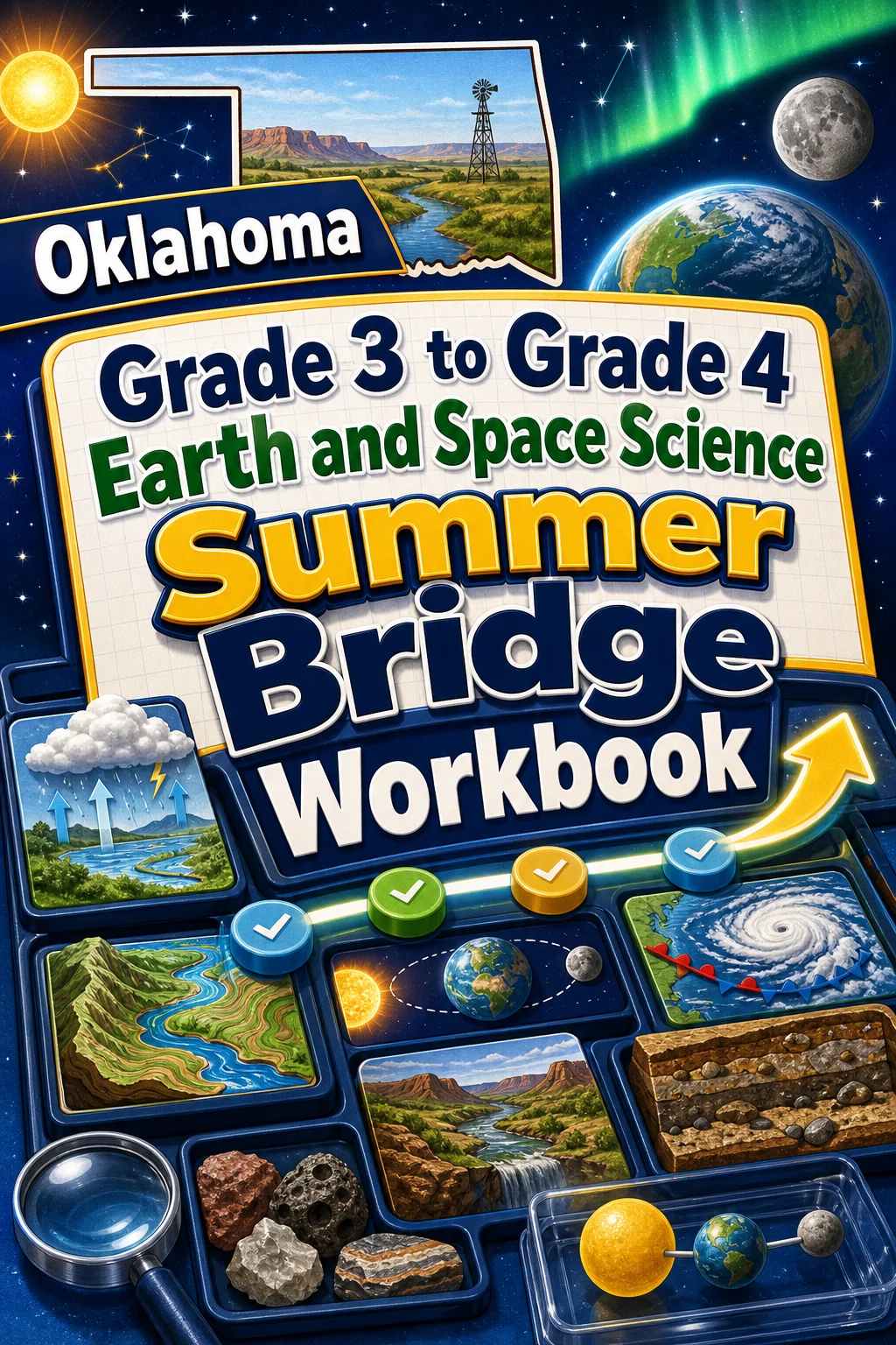 Oklahoma Grade 3 to Grade 4 Earth and Space Science Summer Bridge Workbook