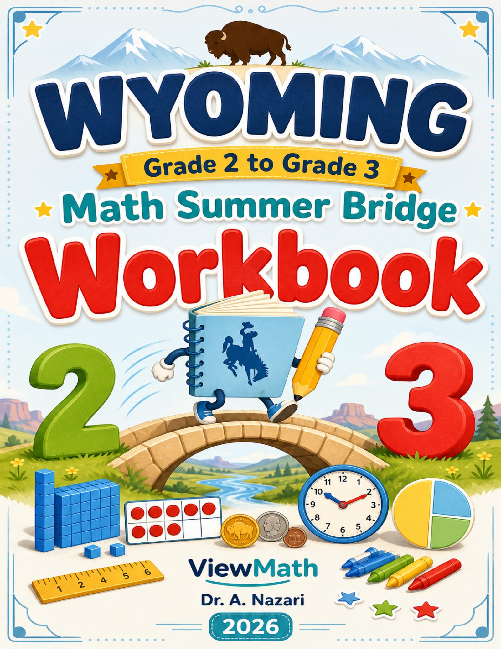 Wyoming Grade 2 to Grade 3 Math Summer Bridge Workbook