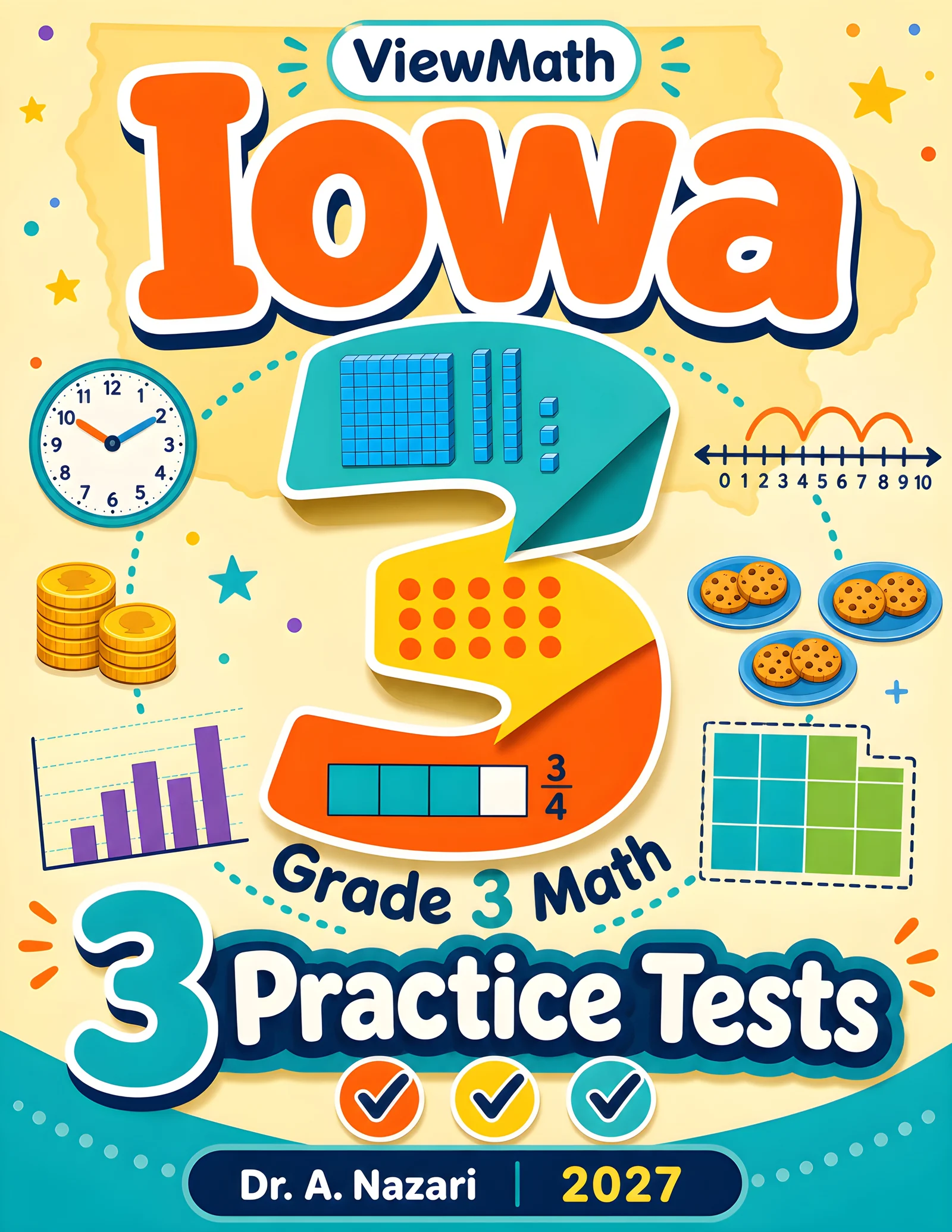 Iowa ISASP Grade 4 Math Practice Tests Bundle: 25 Unique Full-Length Tests