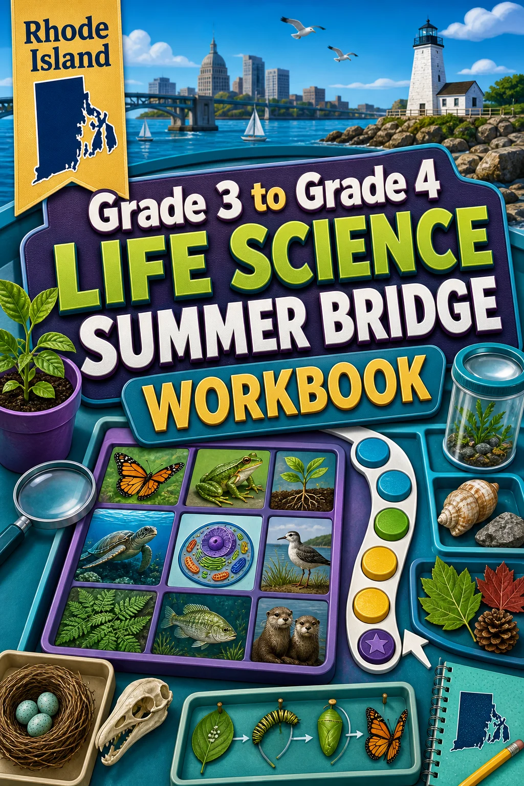 Rhode Island Grade 3 to Grade 4 Life Science Summer Bridge Workbook