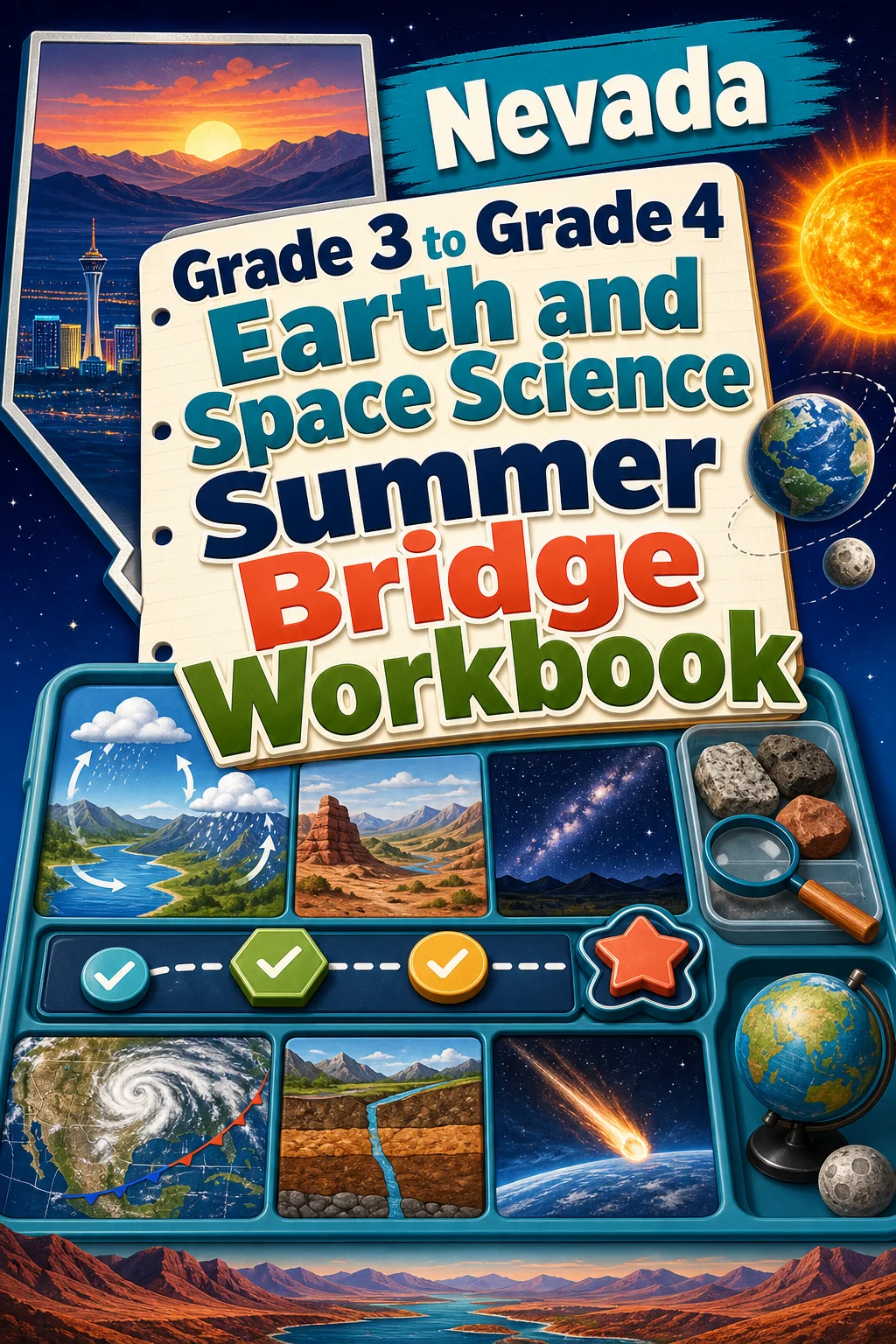 Nevada Grade 3 to Grade 4 Earth and Space Science Summer Bridge Workbook