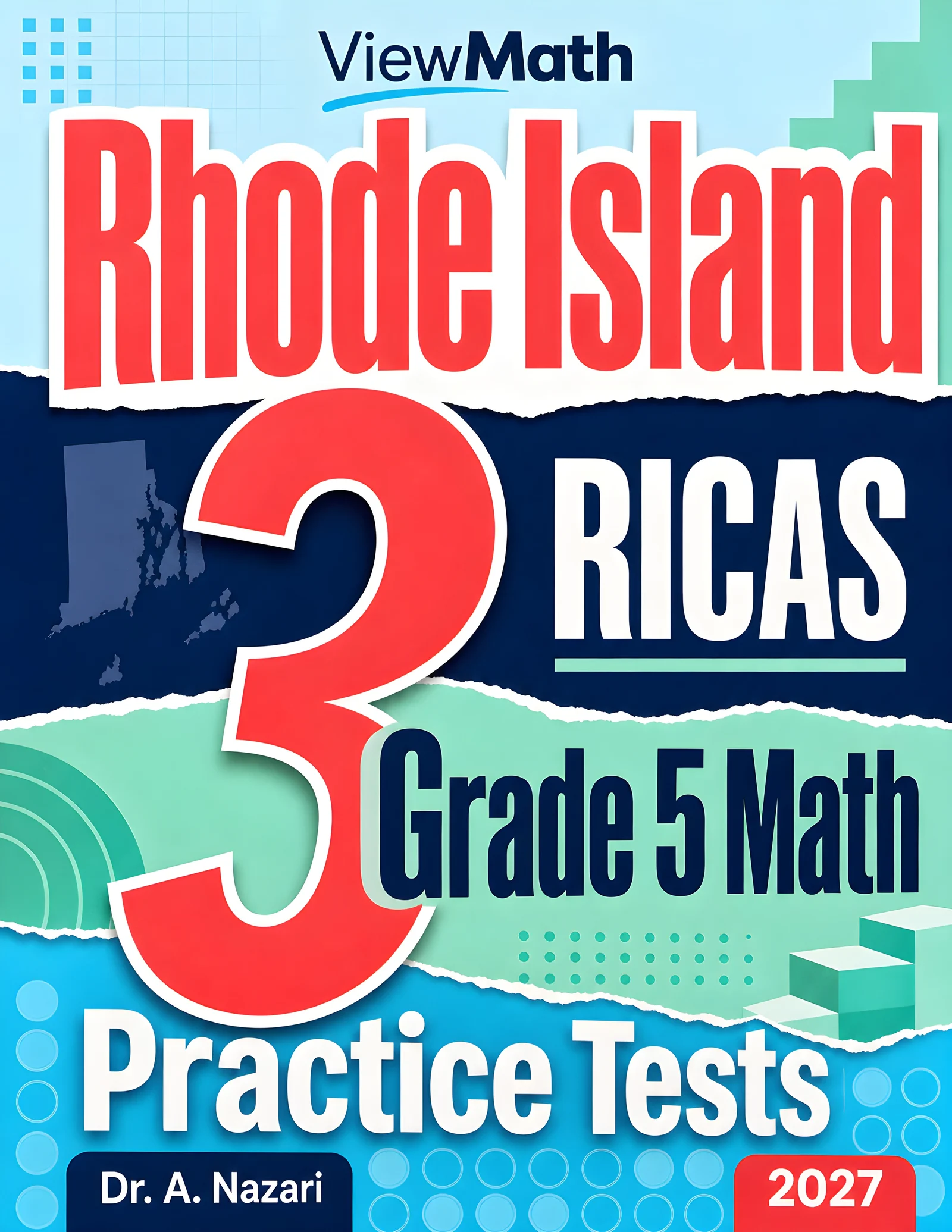 Rhode Island RICAS Grade 5 Math Practice Tests Bundle: 25 Full-Length Tests