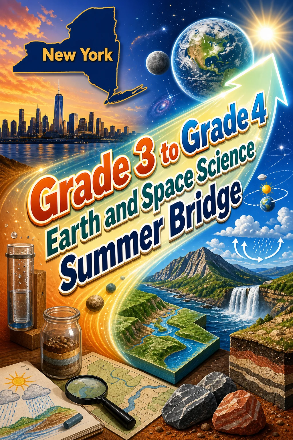 New York Grade 3 to Grade 4 Earth and Space Science Summer Bridge