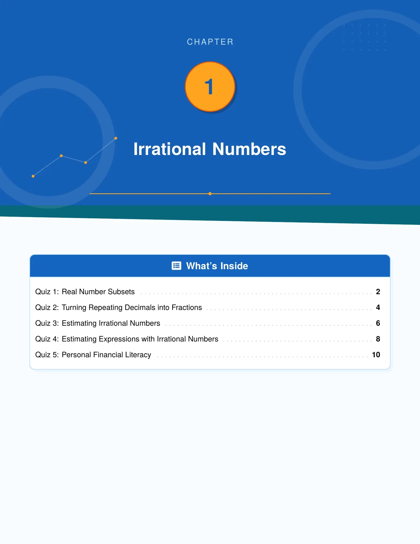 Representative ViewMath book learning or practice page