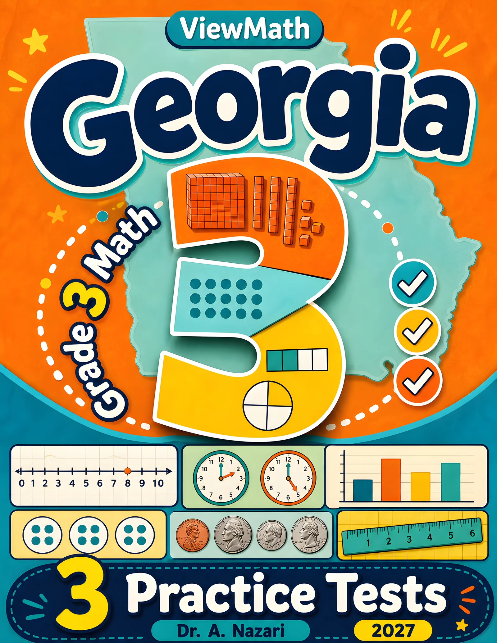 Georgia Milestones Grade 4 Math Practice Tests Bundle: 25 Unique Tests