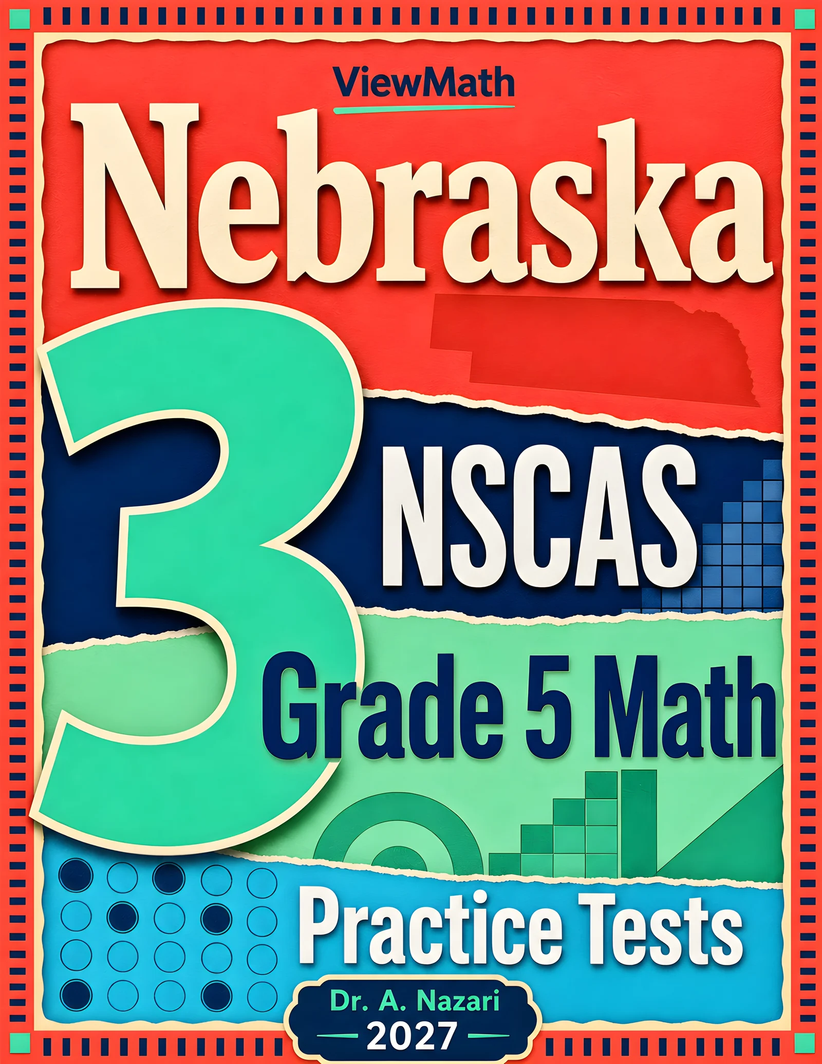 Nebraska NSCAS Grade 5 Math Practice Tests Bundle: 25 Unique Full-Length Tests