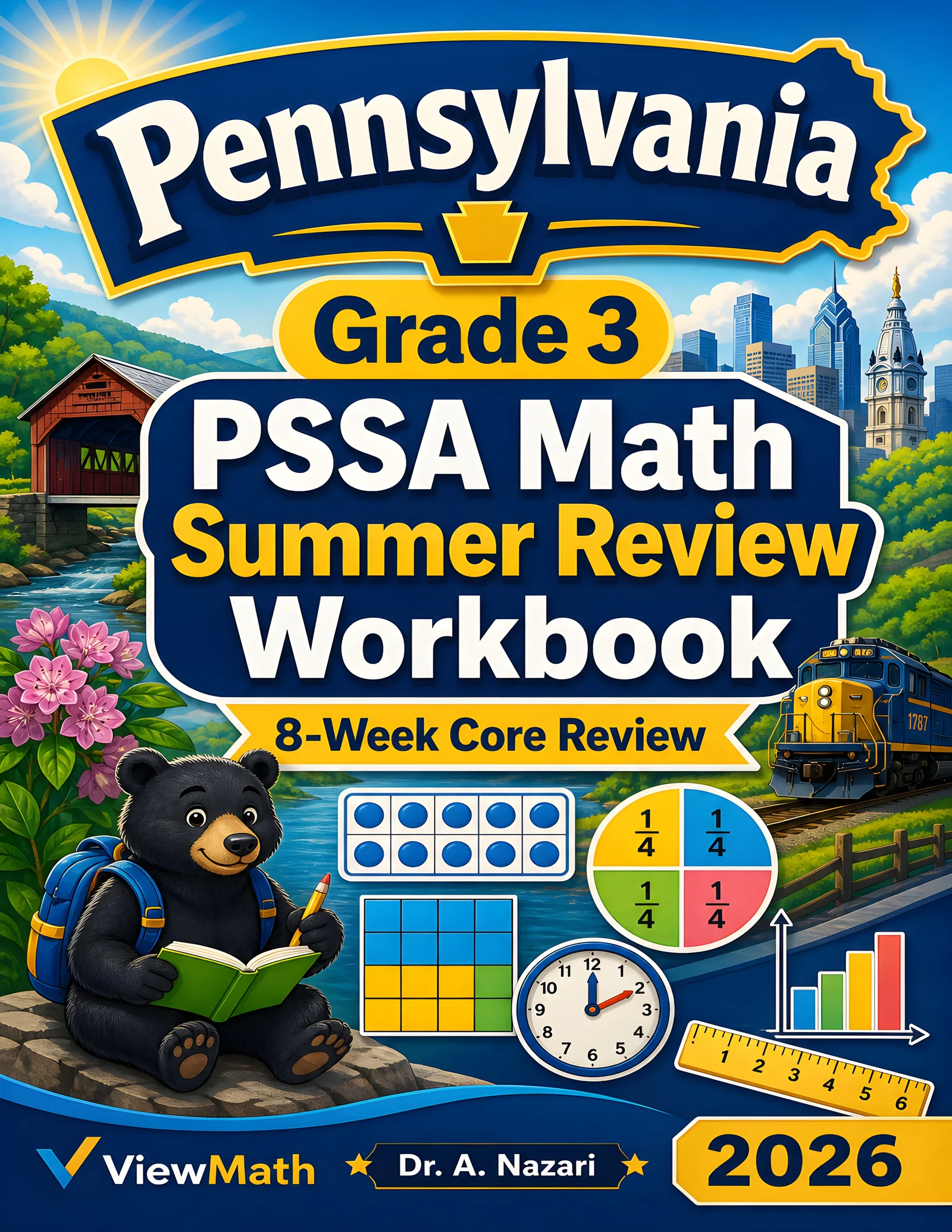 Pennsylvania PSSA Grade 3 Math Summer Review Workbook
