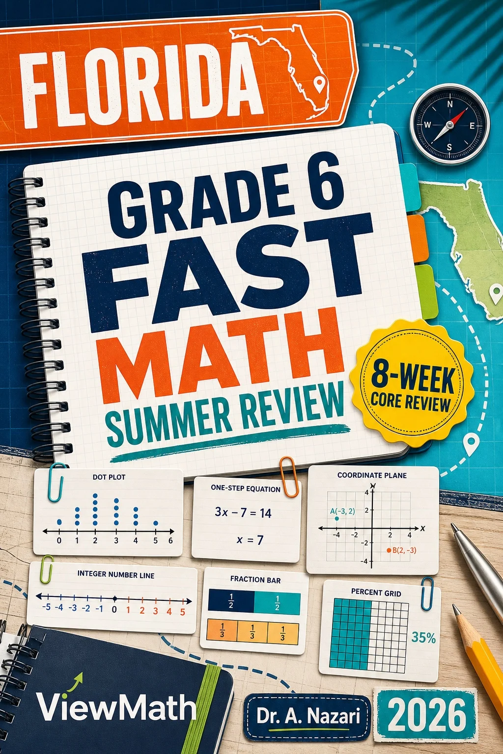 Florida FAST Grade 6 Math Summer Review