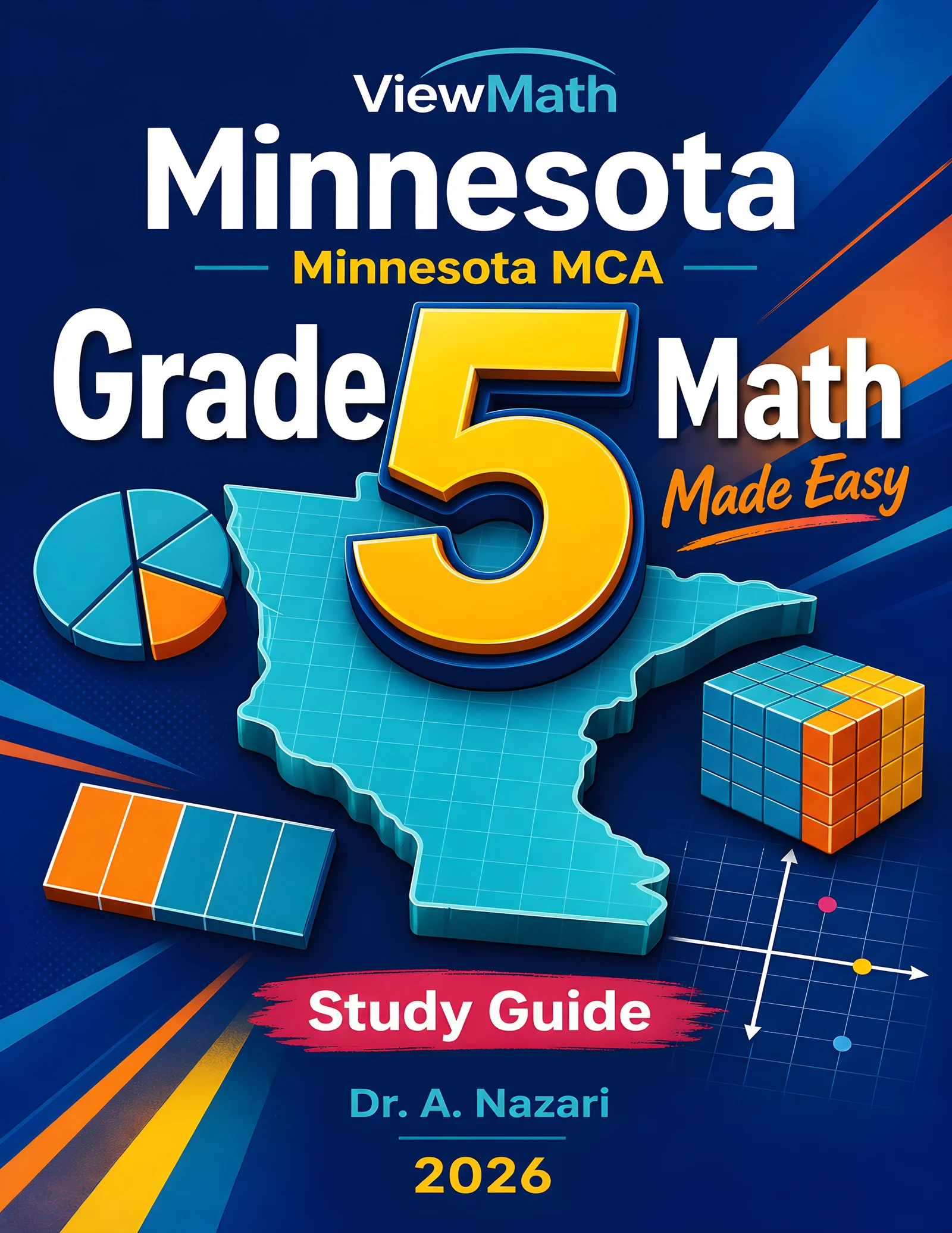 Minnesota MCA Grade 5 Math Learn & Test Bundle: 3 Guides, Workbook & 25 Tests