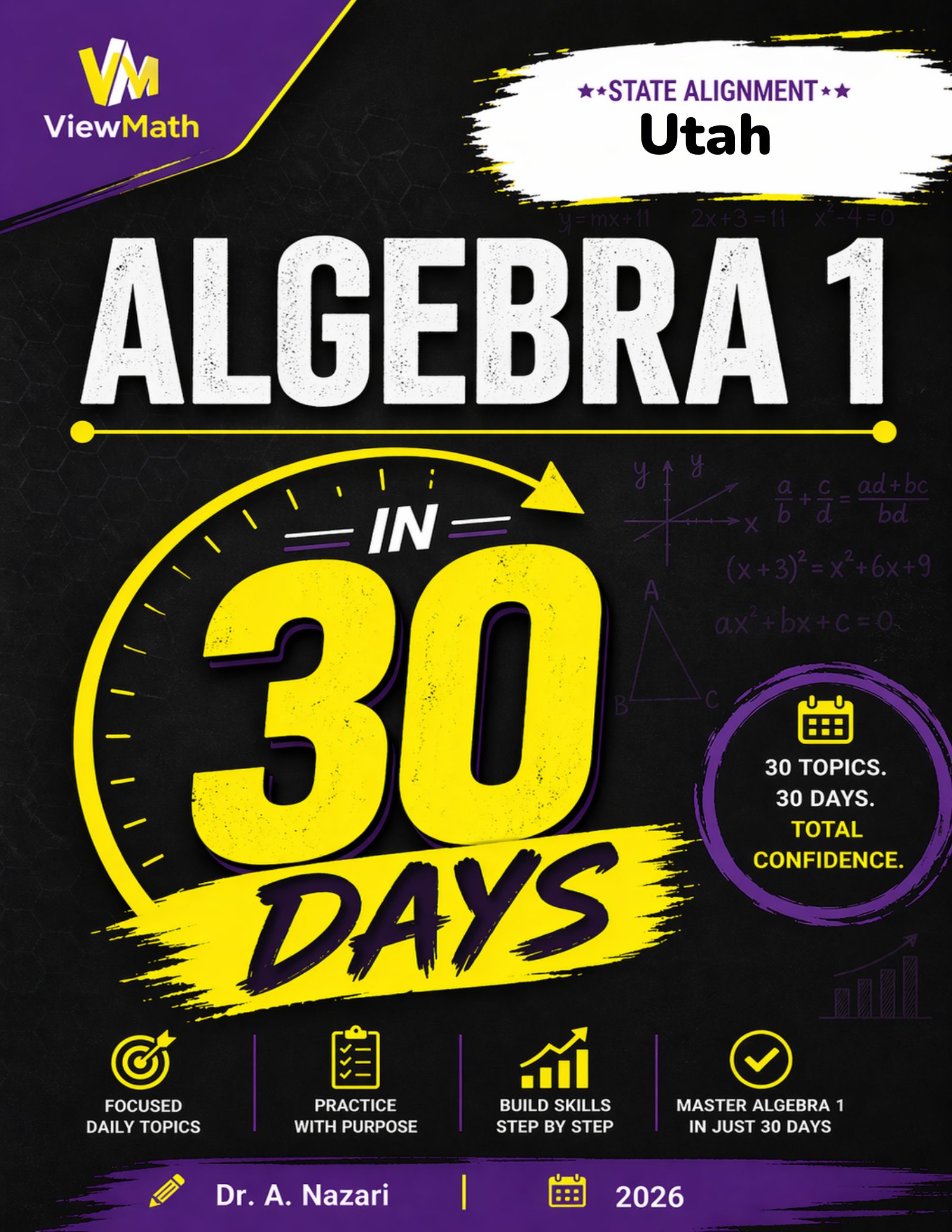 Utah RISE Algebra 1 Math in 30 Days