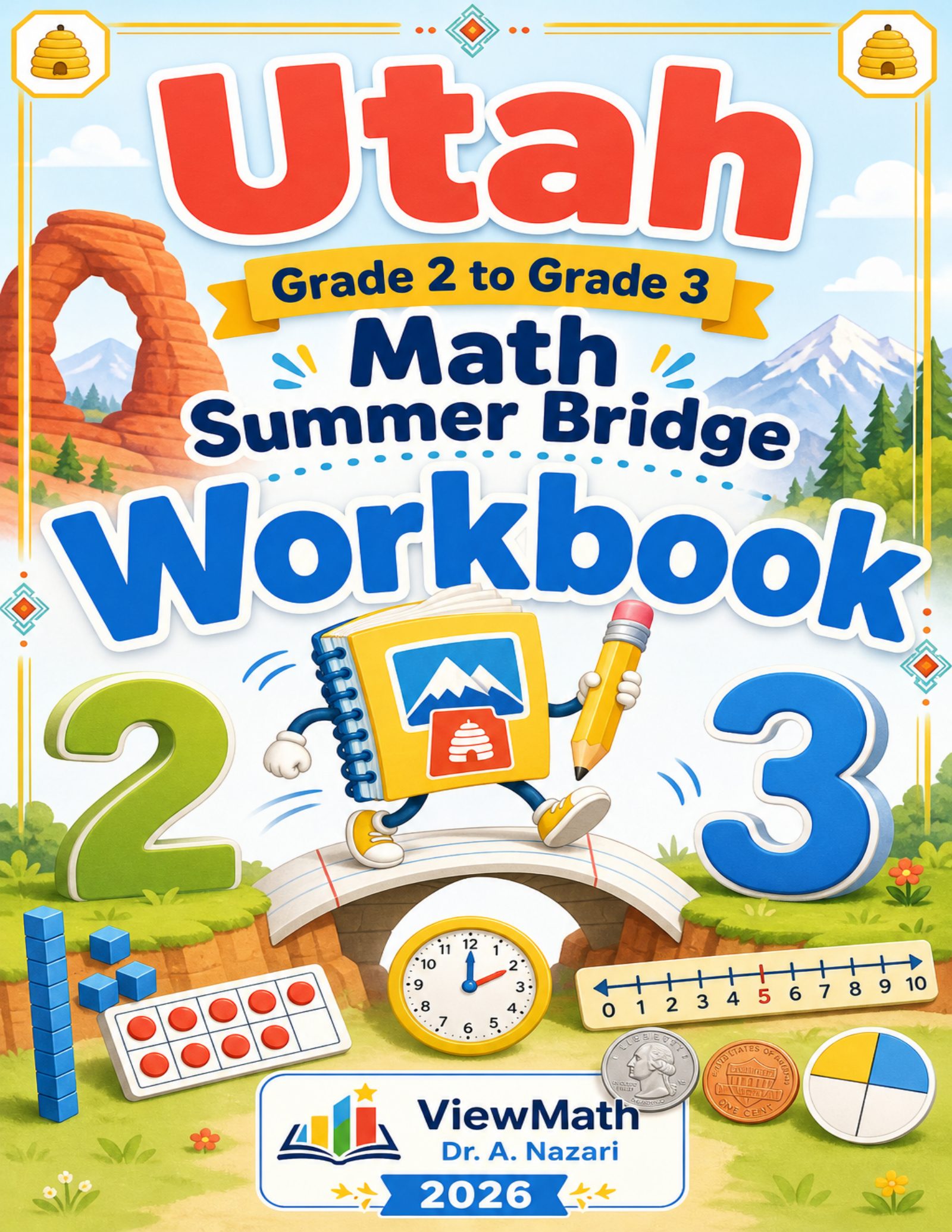 Utah Grade 2 to Grade 3 Math Summer Bridge Workbook