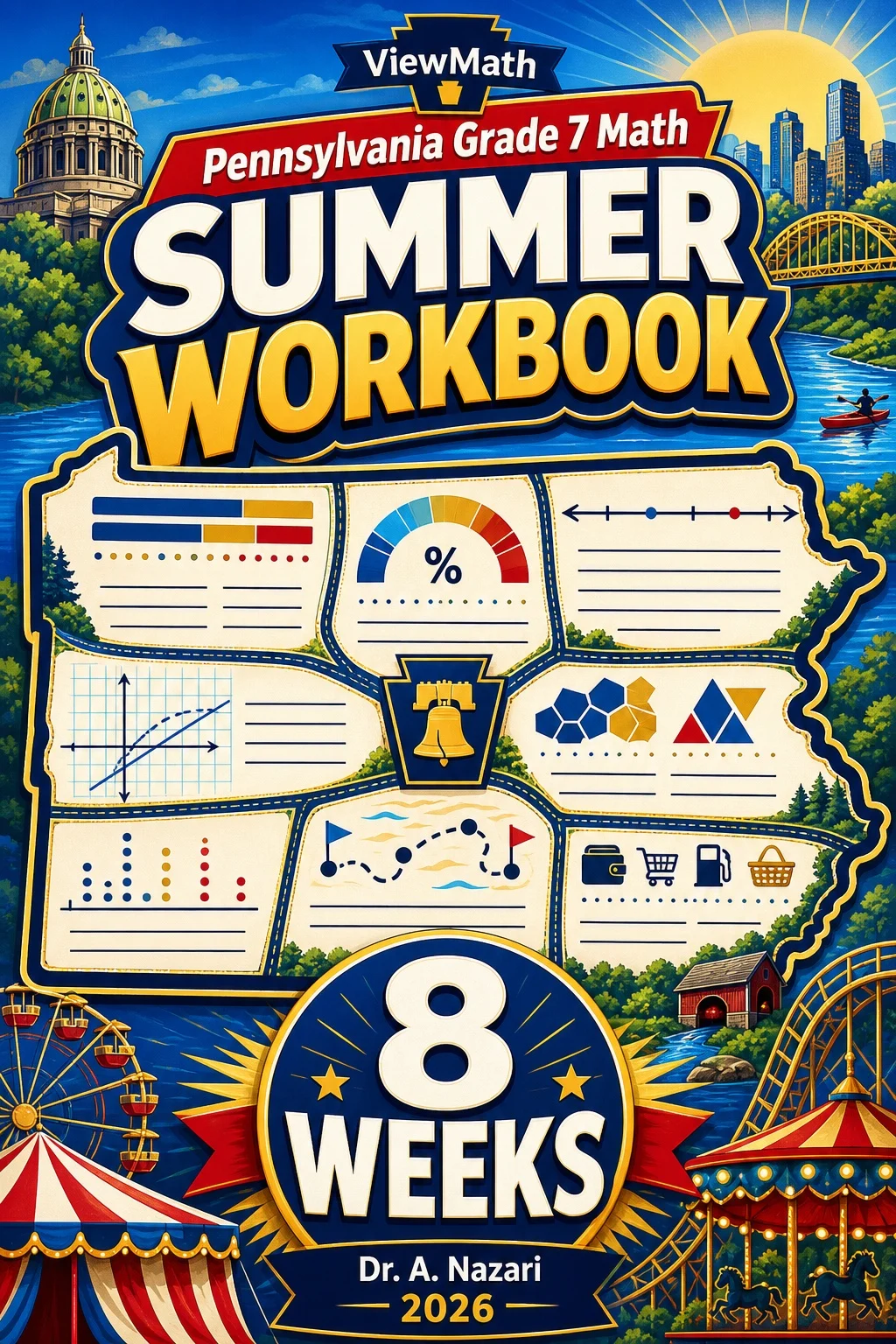Pennsylvania PSSA Grade 7 Math Summer Review Workbook