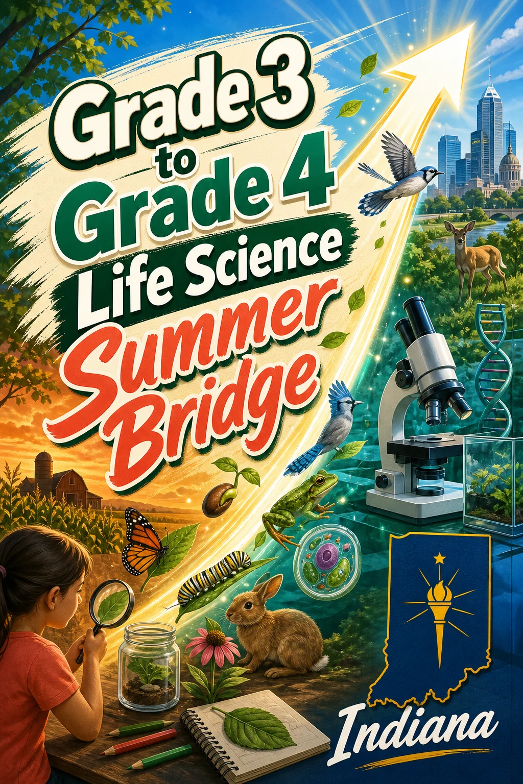 Indiana Grade 3 to Grade 4 Life Science Summer Bridge
