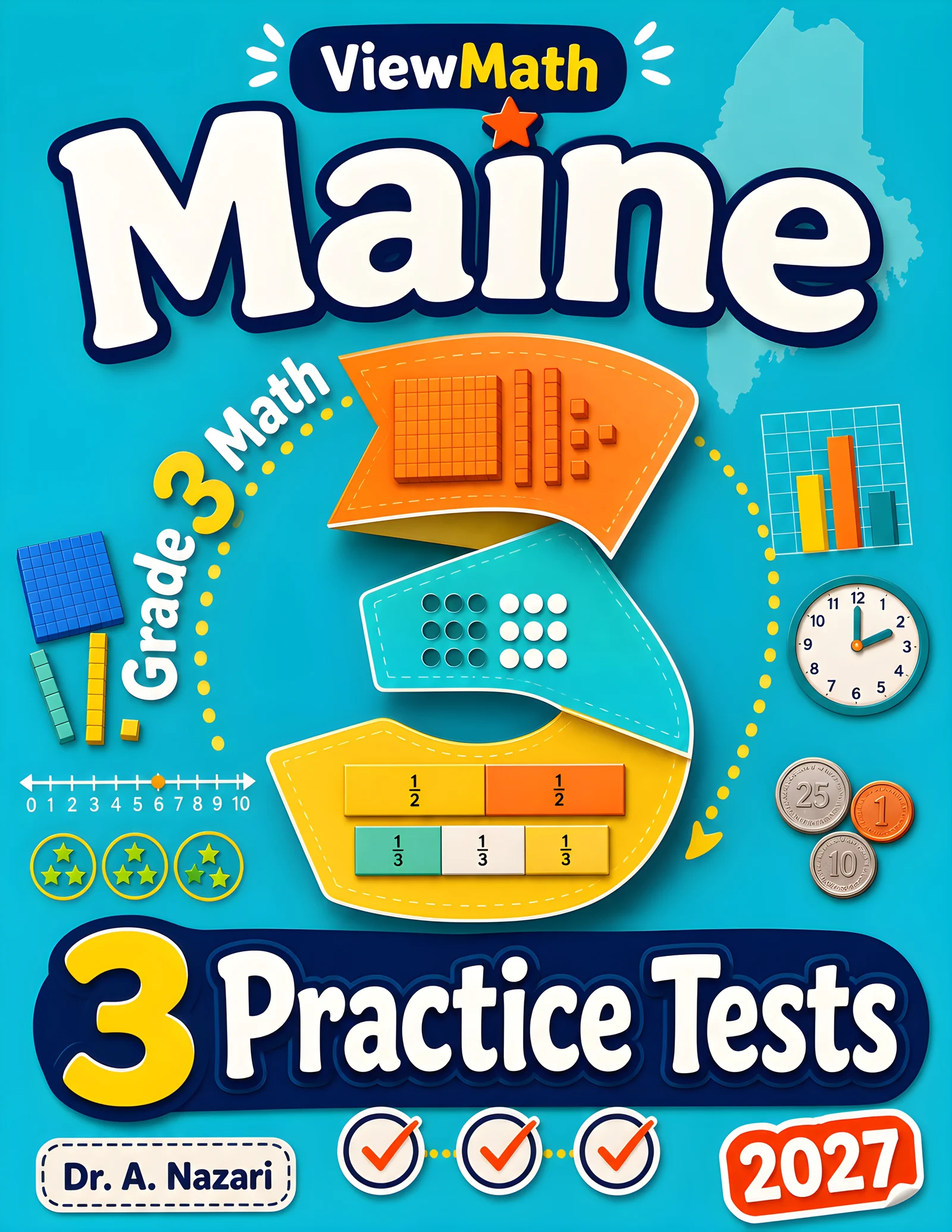 Maine MTYA Grade 4 Math Practice Tests Bundle: 25 Unique Full-Length Tests