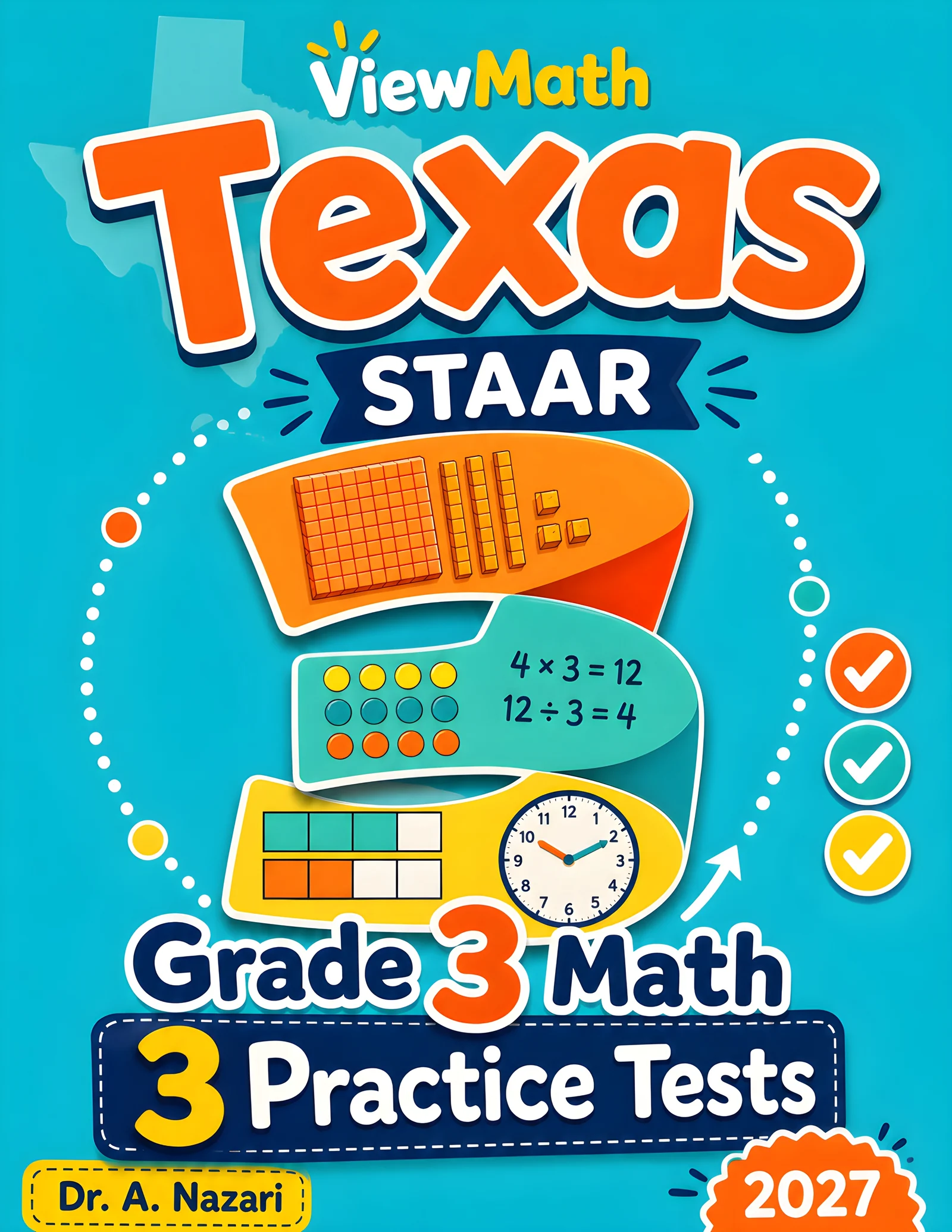 Texas STAAR Grade 4 Math Practice Tests Bundle: 25 Unique Full-Length Tests