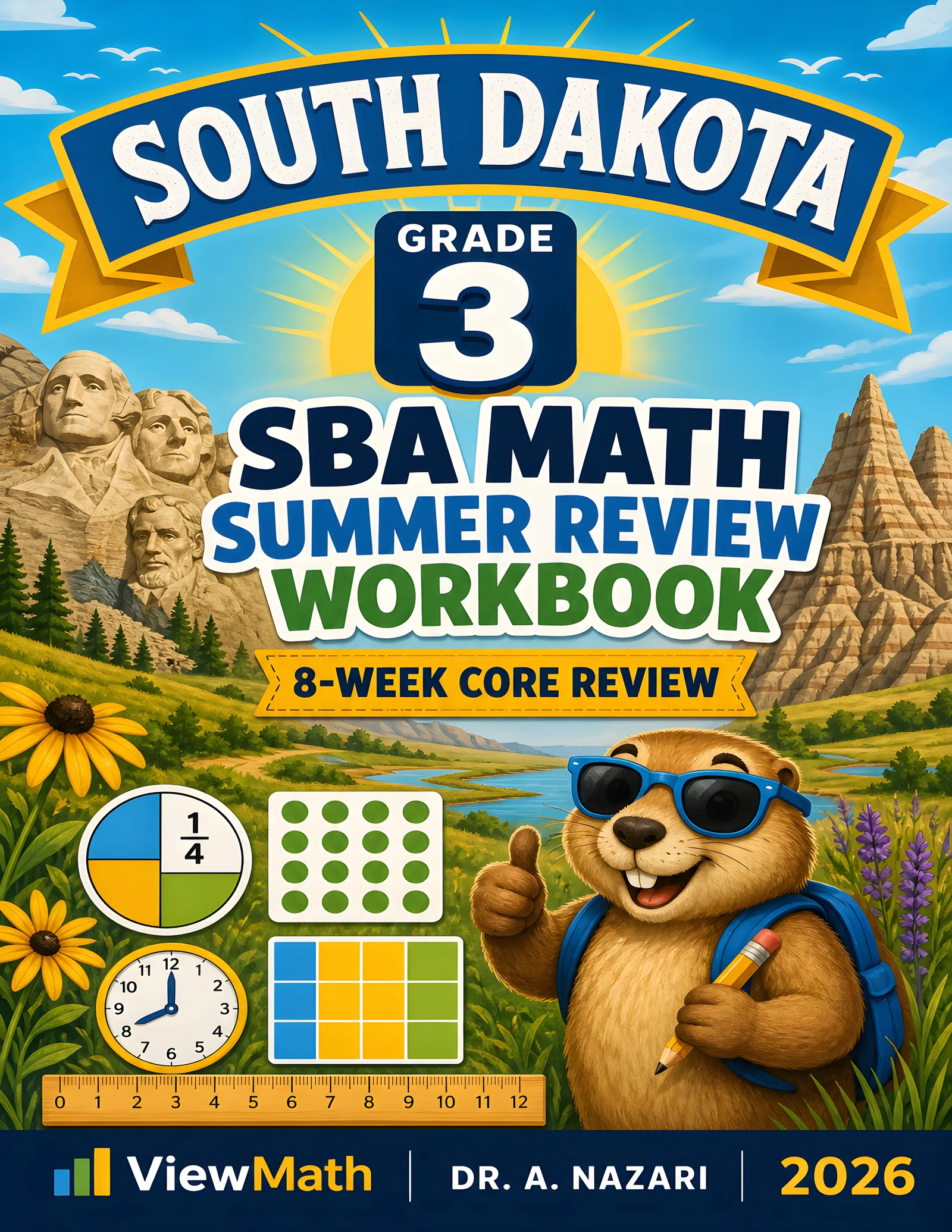 South Dakota SBA Grade 3 Math Summer Review Workbook