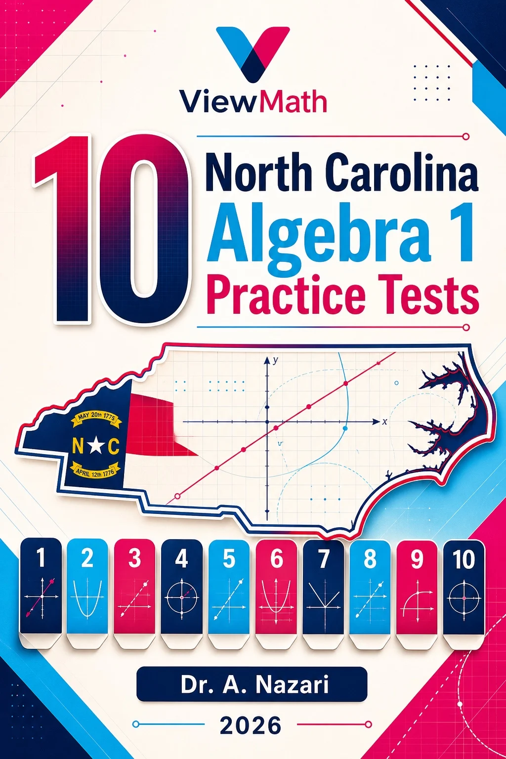 10 North Carolina NC EOC Algebra 1 Math Practice Tests