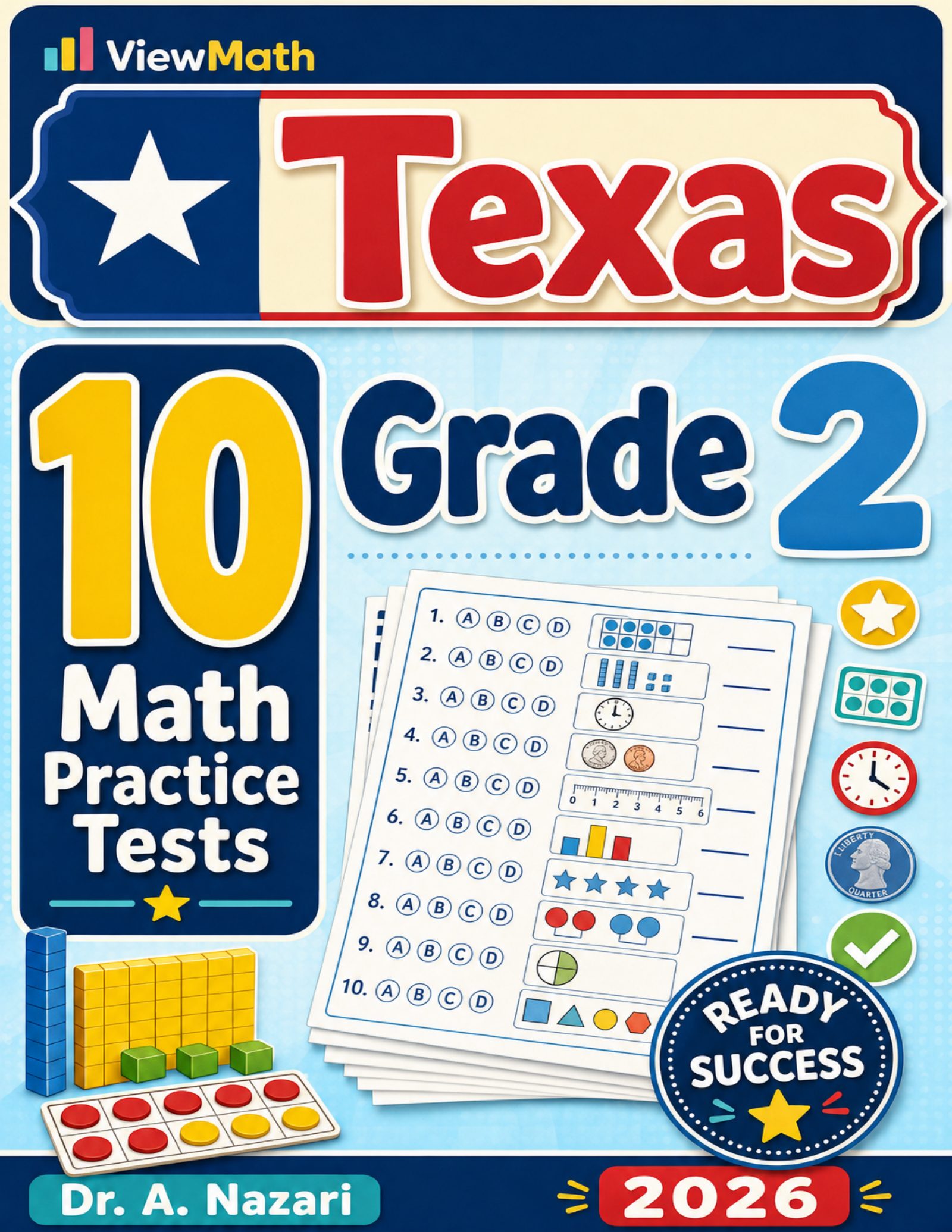 10 Full-Length Texas Grade 2 Math Practice Tests