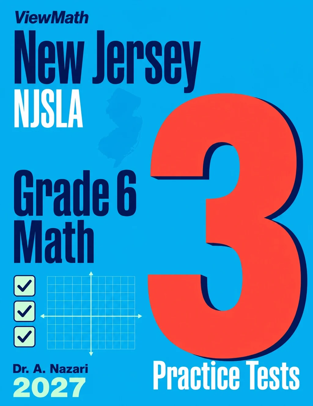 New Jersey NJSLA Grade 6 Math Practice Tests Bundle: 25 Unique Full-Length Tests