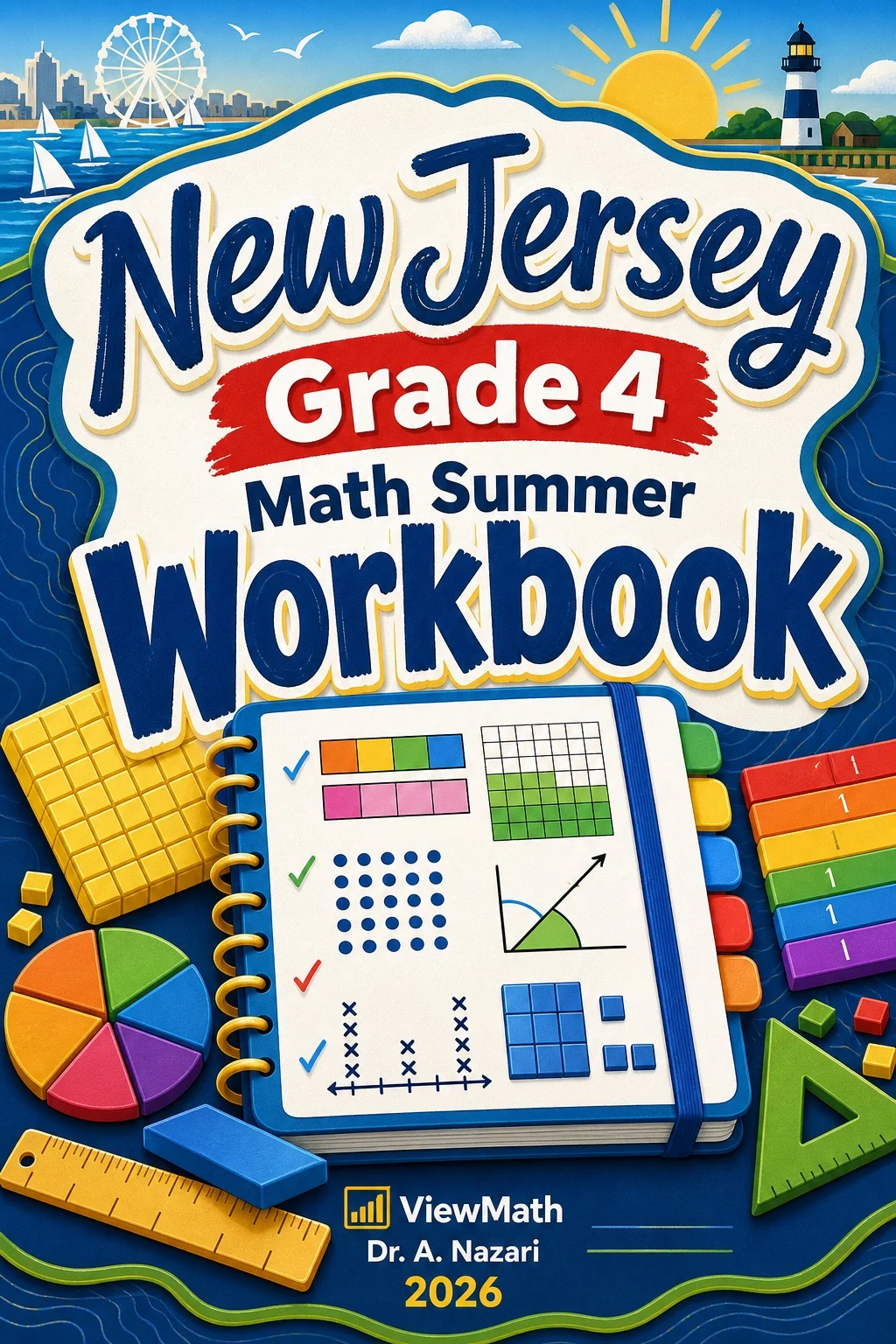 New Jersey NJSLA Grade 4 Math Summer Review Workbook