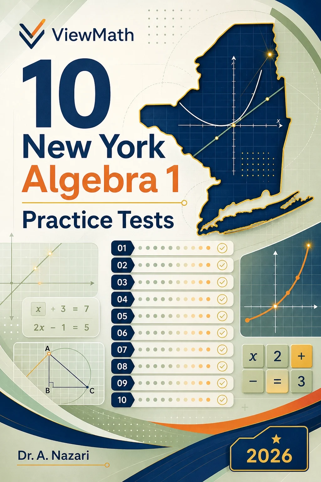 10 New York Regents Algebra 1 Math Practice Tests