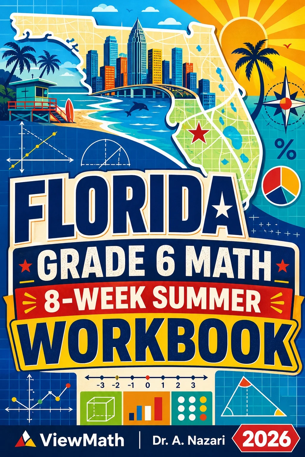 Florida FAST Grade 6 Math Summer Review Workbook