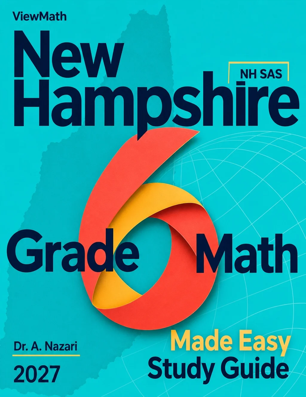 New Hampshire NH SAS Grade 6 Math Learn & Test Bundle: 7 Books & 25 Tests