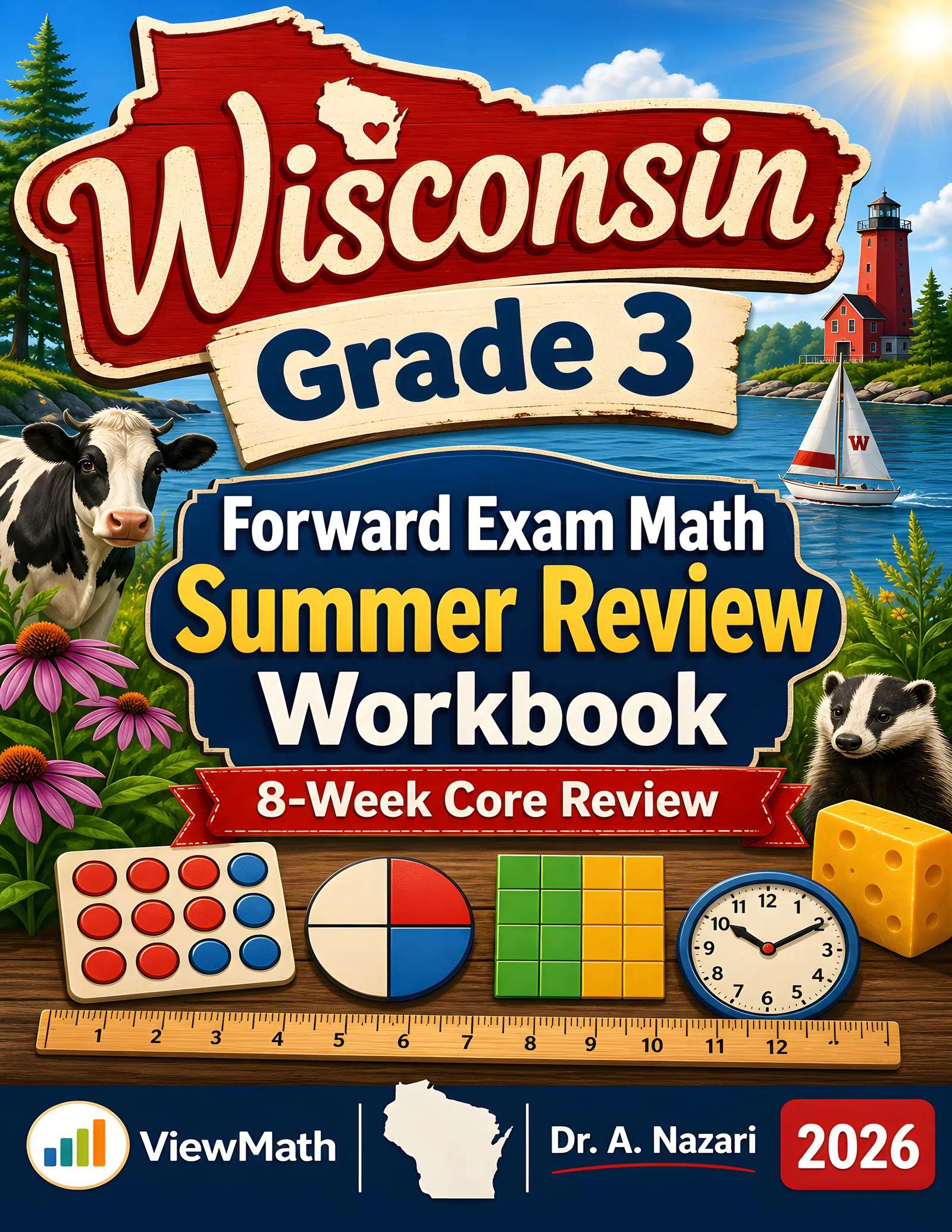 Wisconsin Forward Exam Grade 3 Math Summer Review Workbook