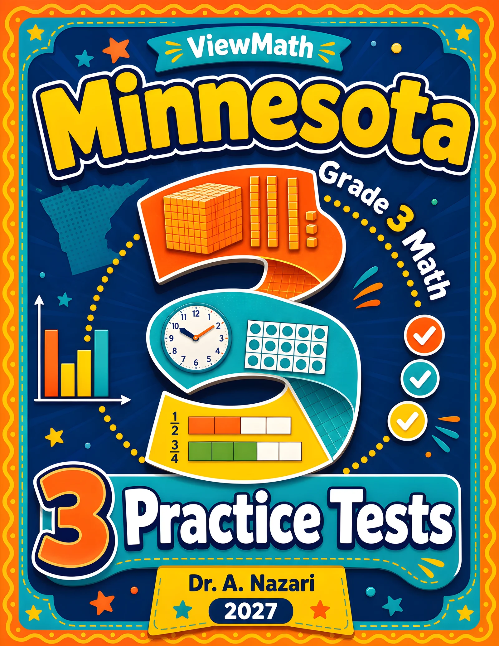 Minnesota MCA Grade 4 Math Practice Tests Bundle: 25 Unique Full-Length Tests
