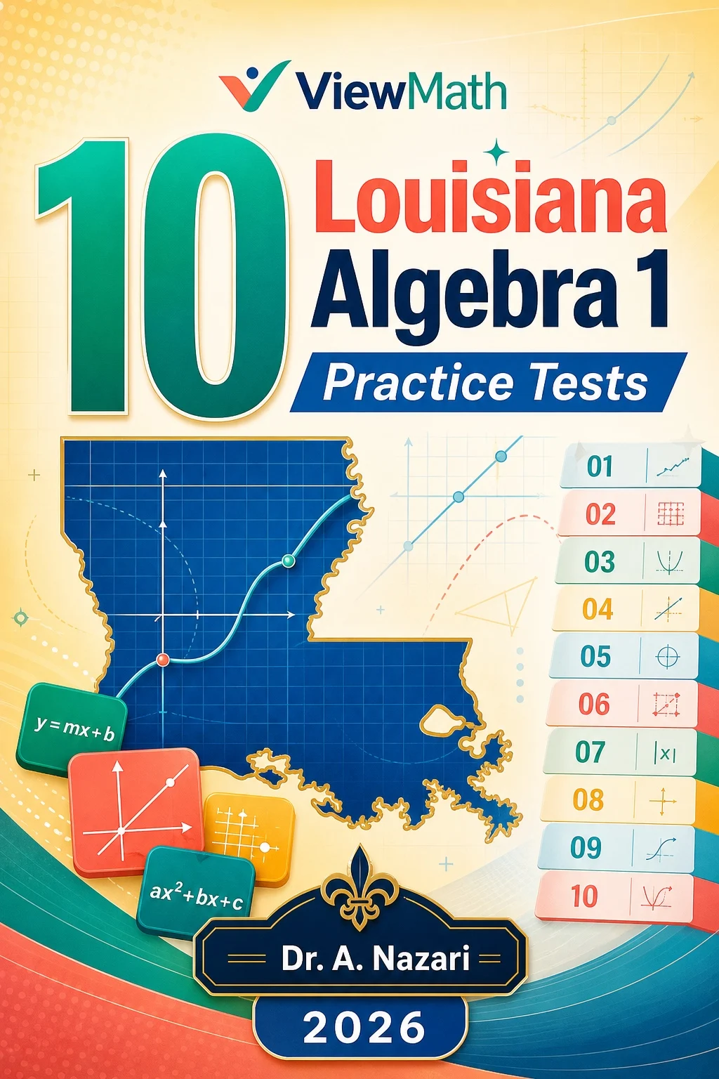 10 Louisiana LEAP 2025 Algebra 1 Math Practice Tests