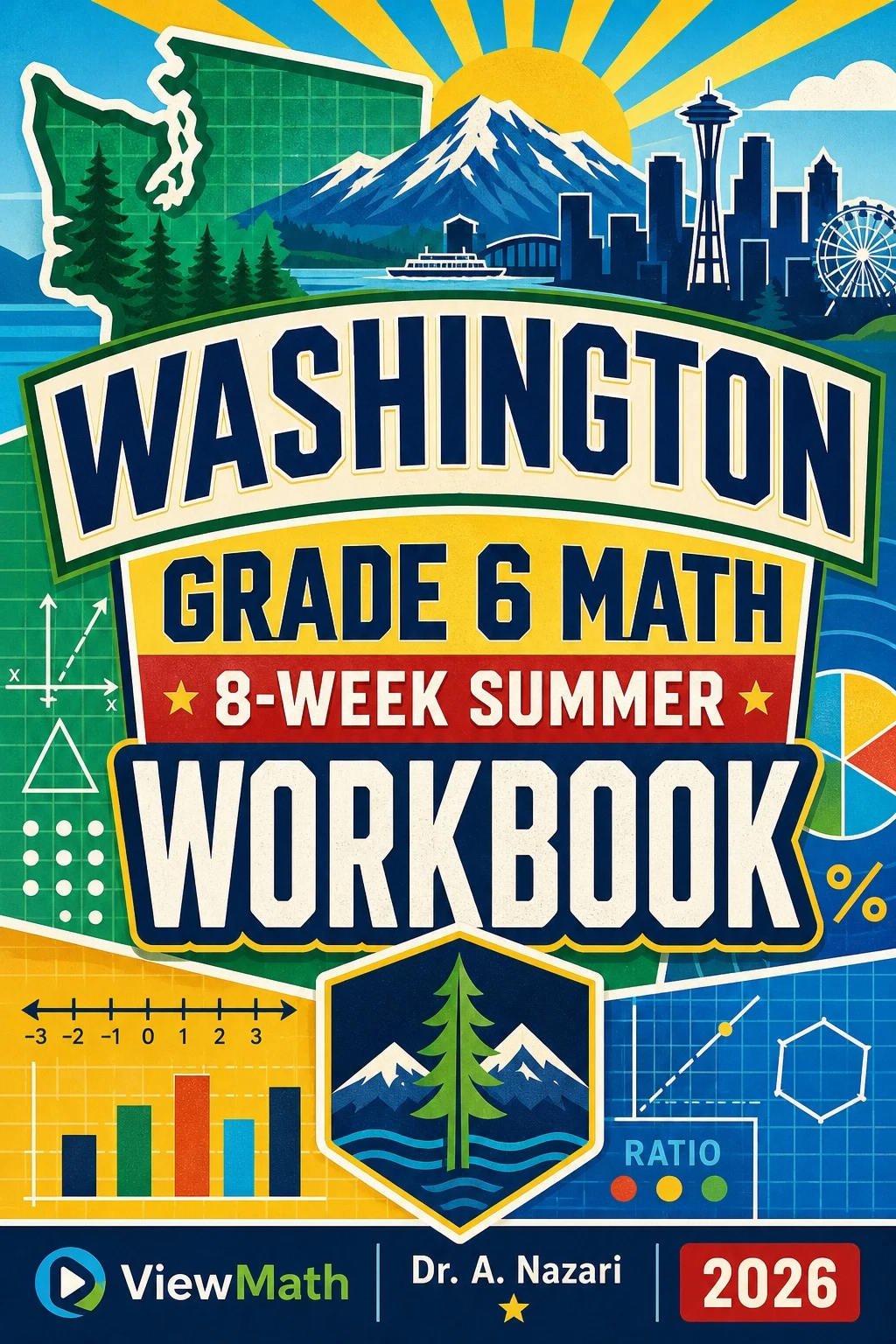 Washington SBA Grade 6 Math Summer Review Workbook