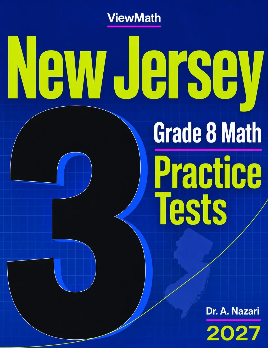New Jersey NJSLA Grade 8 Math Practice Tests Bundle: 25 Unique Full-Length Tests