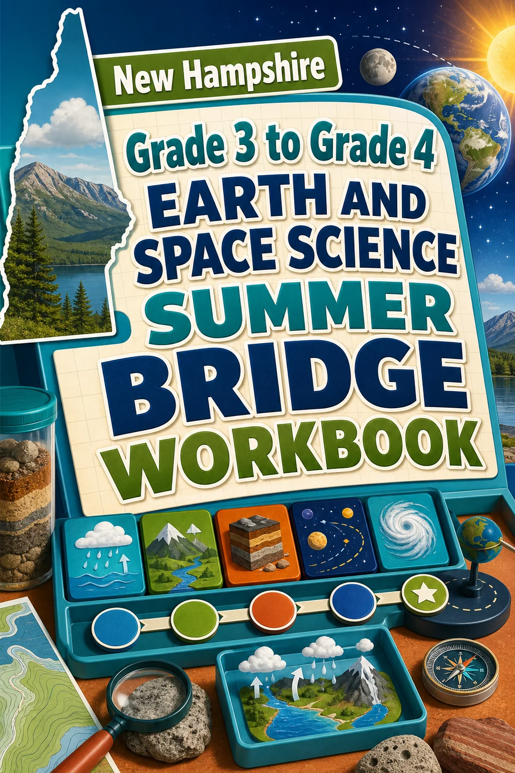 New Hampshire Grade 3 to Grade 4 Earth and Space Science Summer Bridge Workbook