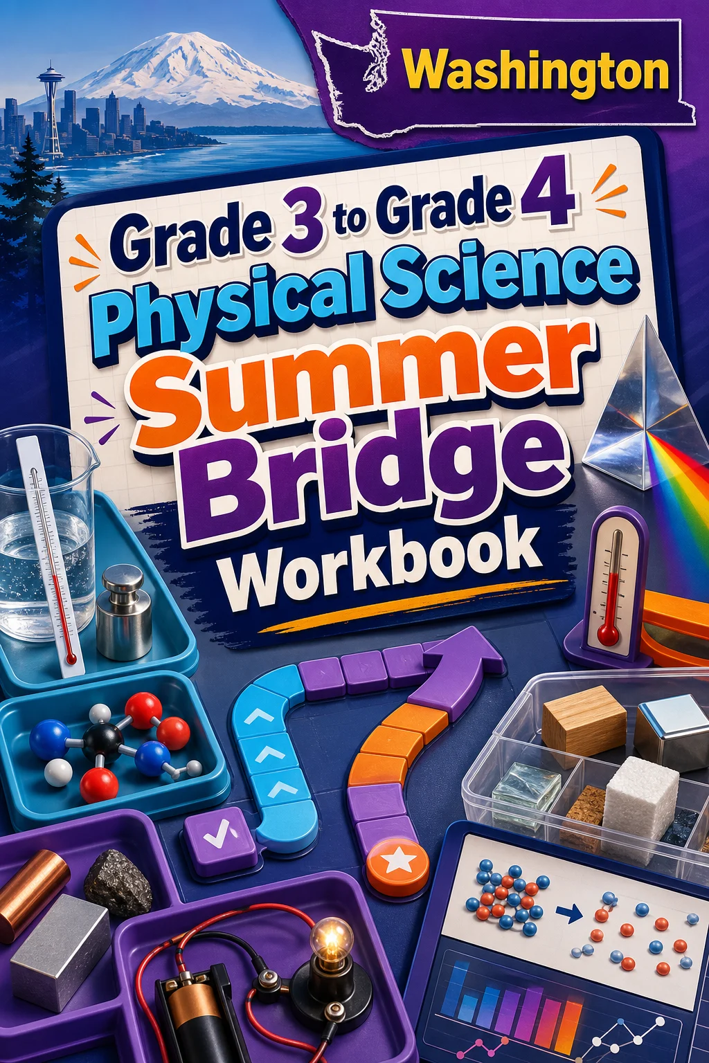 Washington Grade 3 to Grade 4 Physical Science Summer Bridge Workbook