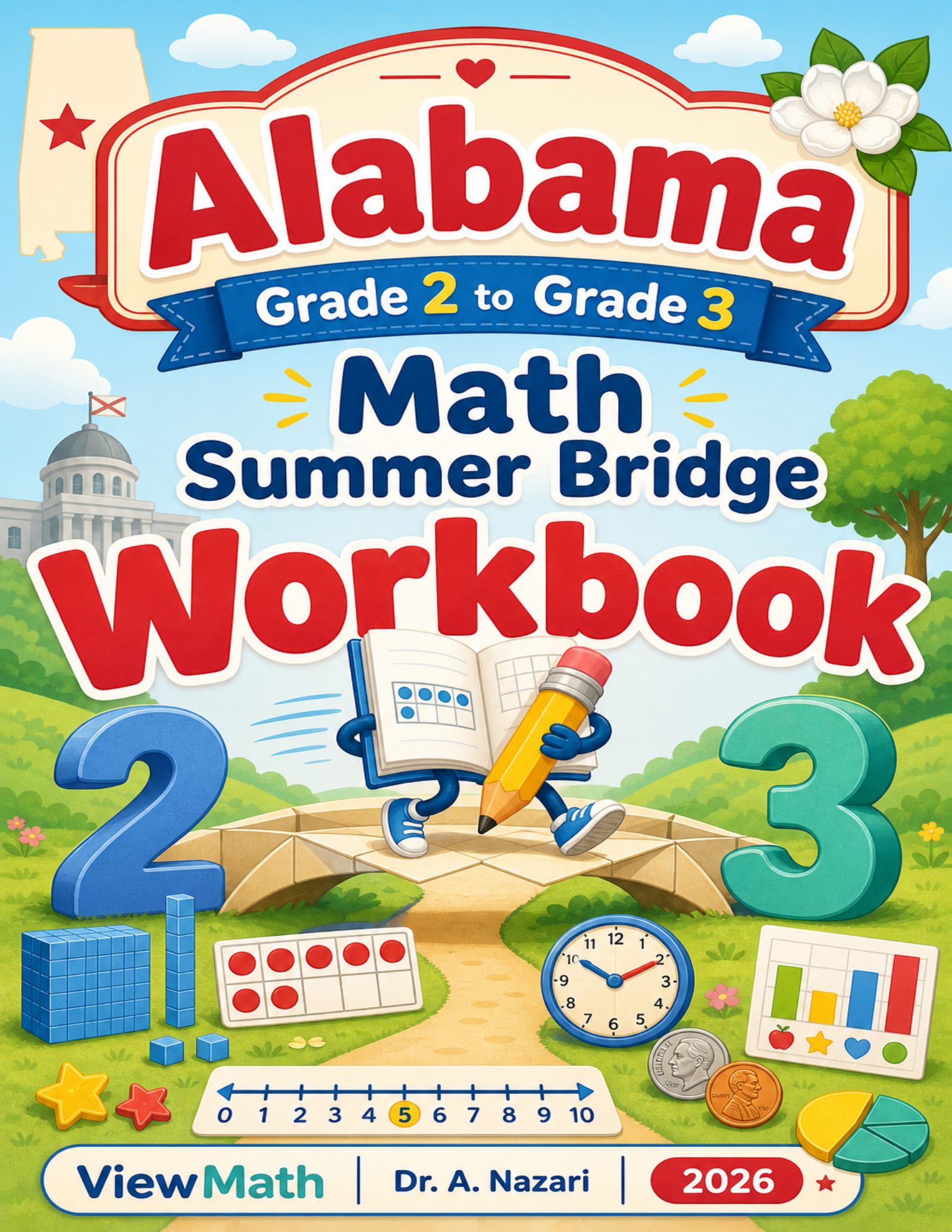 Alabama Grade 2 to Grade 3 Math Summer Bridge Workbook