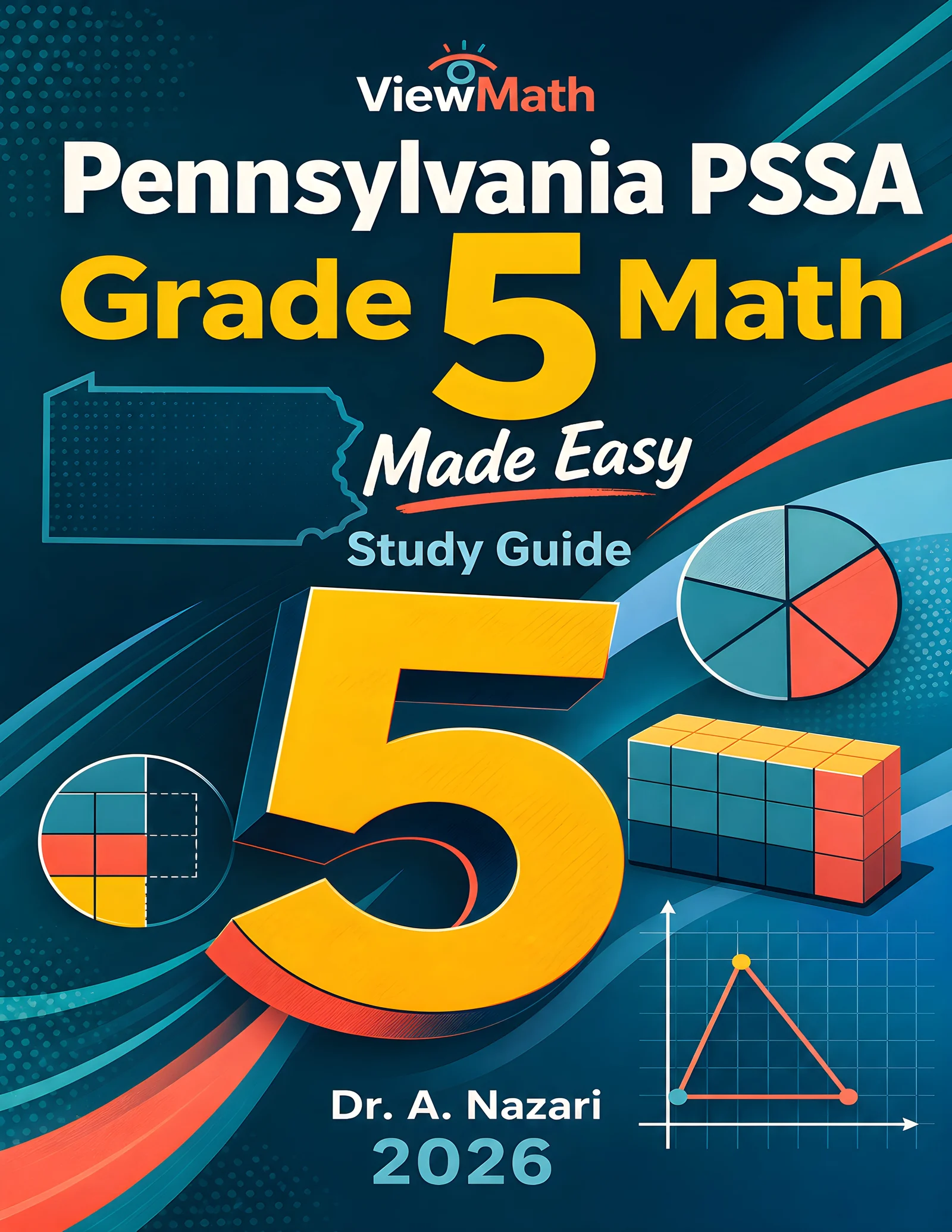 Pennsylvania PSSA Grade 5 Math Learn & Test Bundle: 7 Books & 25 Tests