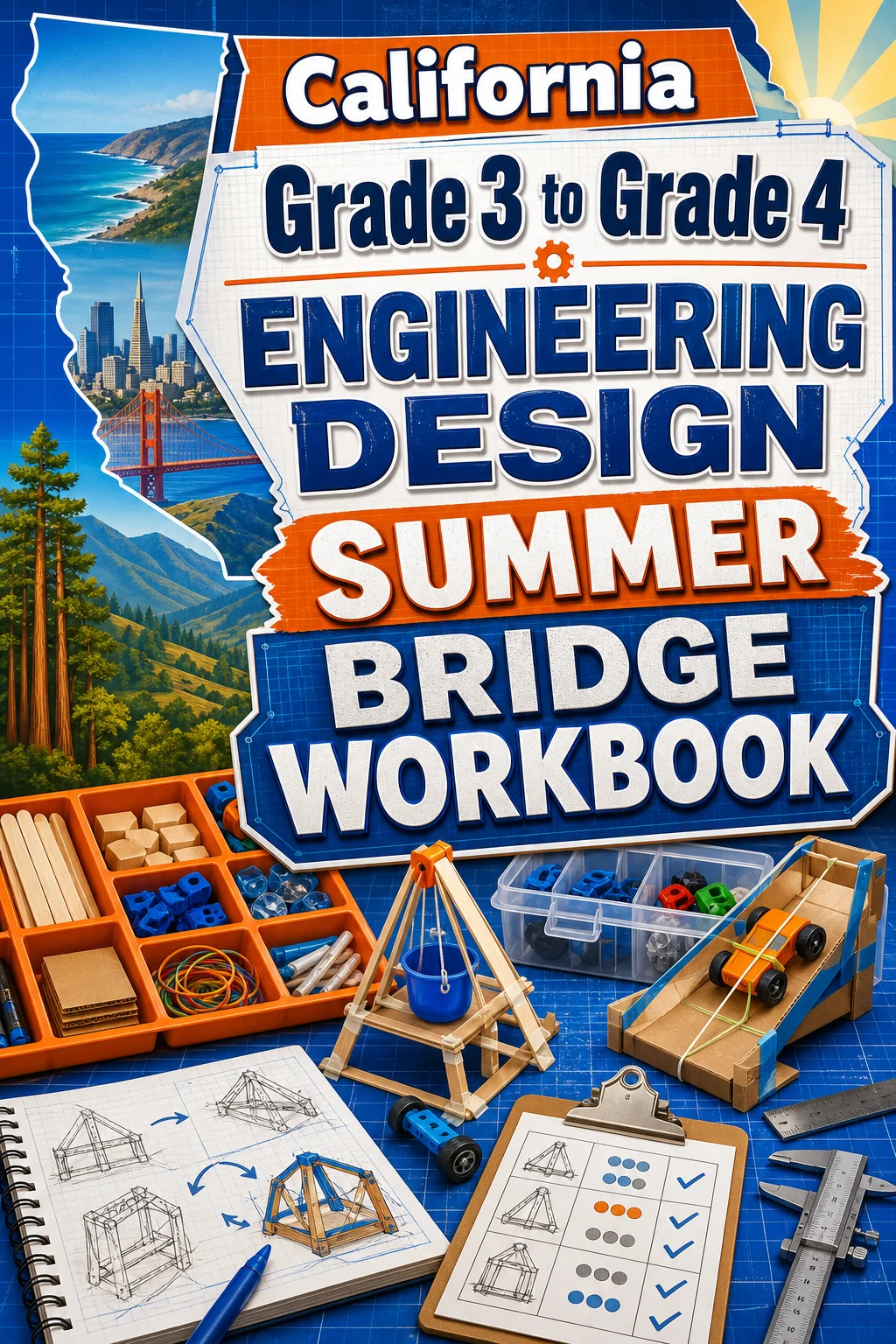 California Grade 3 to Grade 4 Engineering Design Summer Bridge Workbook