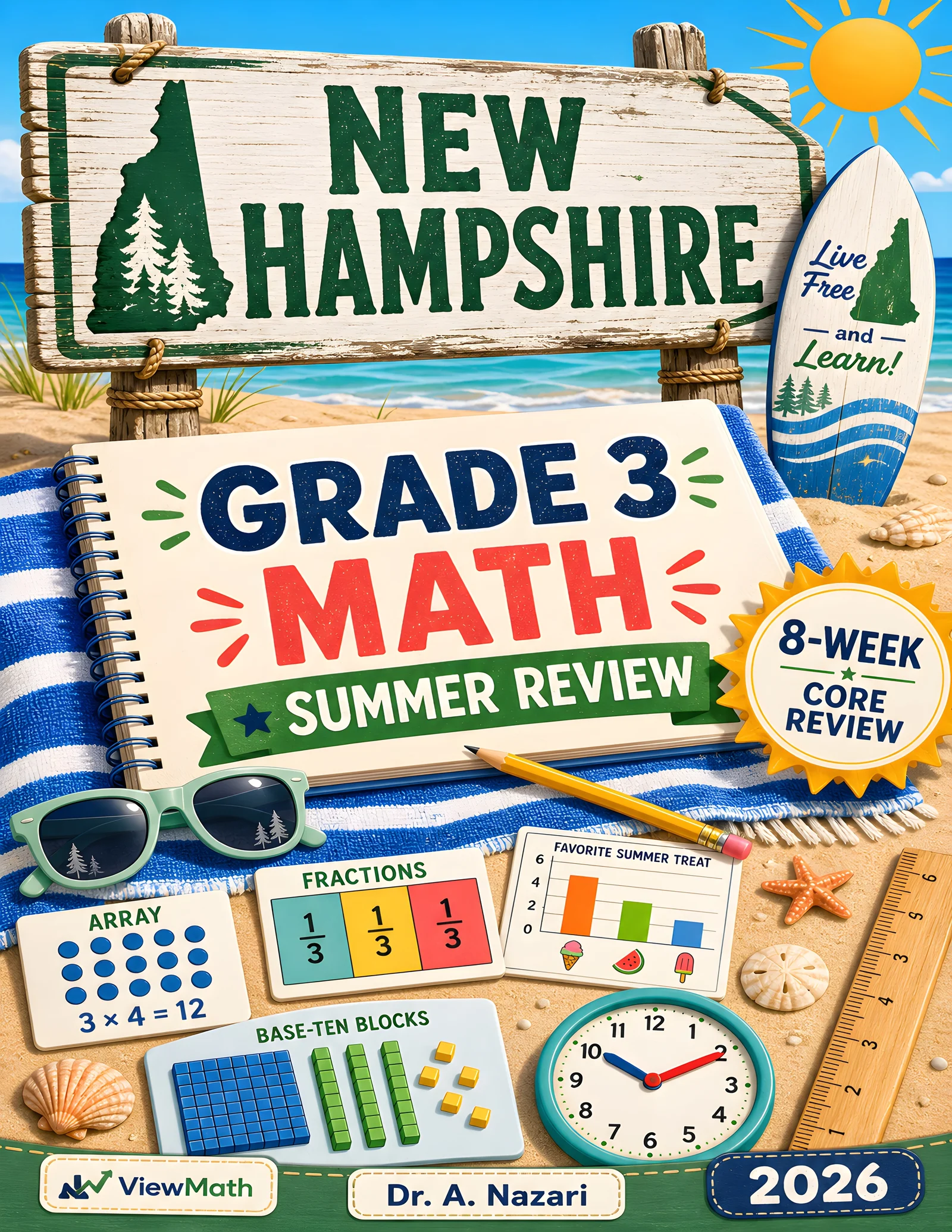 New Hampshire NH SAS Grade 3 Math Summer Review