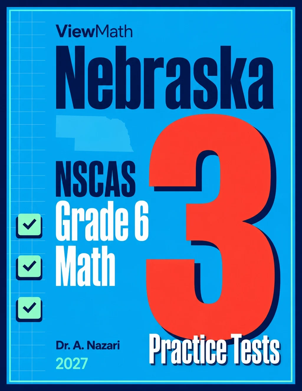 Nebraska NSCAS Grade 6 Math Practice Tests Bundle: 25 Unique Full-Length Tests